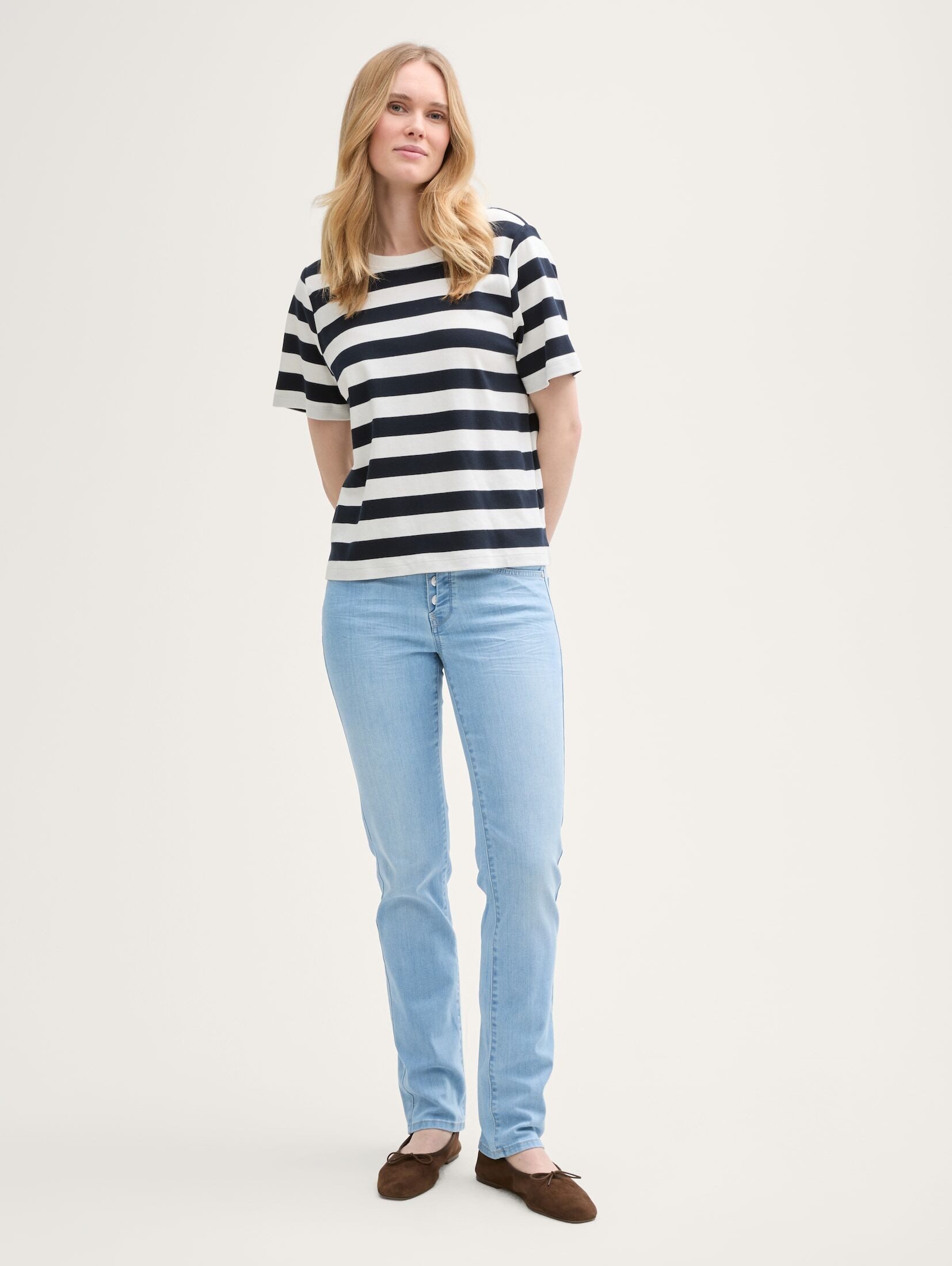 TOM TAILOR Straight-Jeans Jeanshosen TTALEXA STRAIGHT Jeans