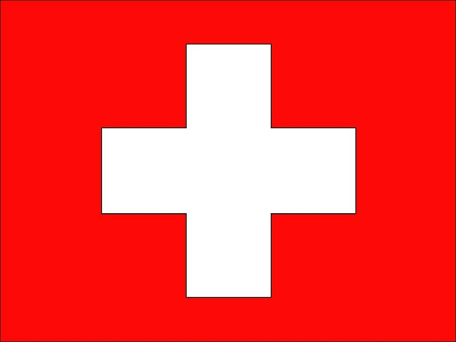 F.I.G. Fahne Flagge Schweiz (90x150cm), mit 2 Metallösen zur Befestigung