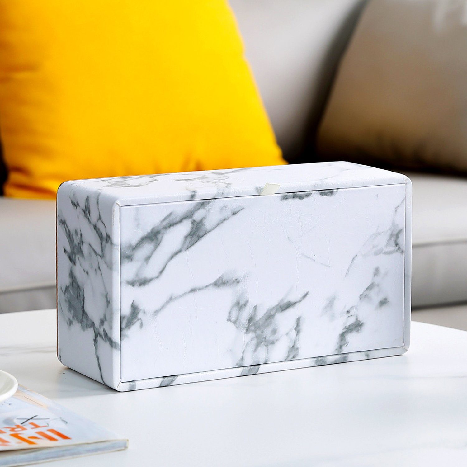 NUODWELL Feuchttücherbox Papiertuchbox Leder Tücherbox Kosmetiktücherbox günstig online kaufen