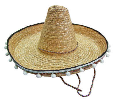 Funny Fashion Kostüm Mexiko Sombrero mit Troddeln - 50 cm Durchmesser