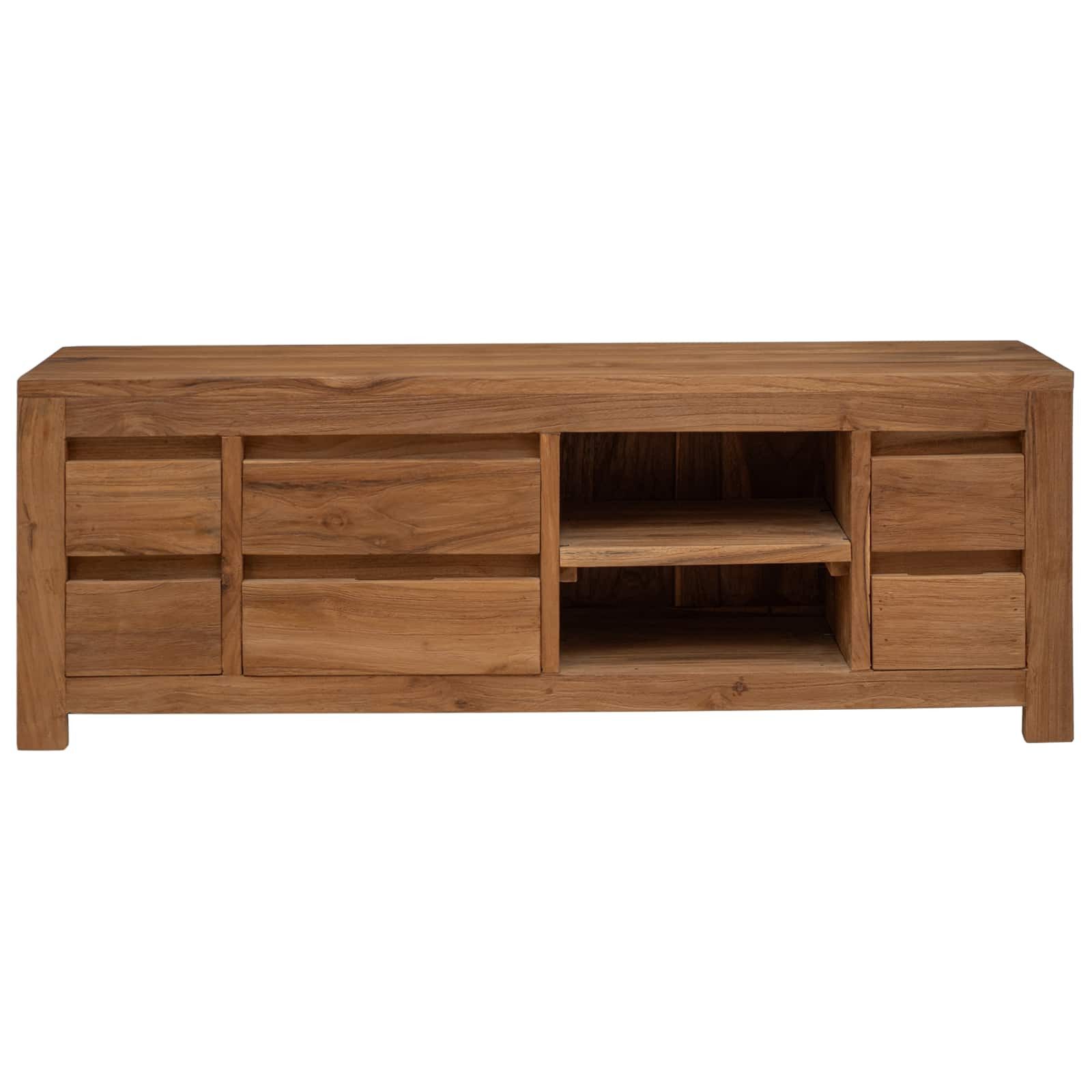 vidaXL TV-Schrank TV-Schrank 110 x 30 x 40 cm Natur Massivholz (1-St)
