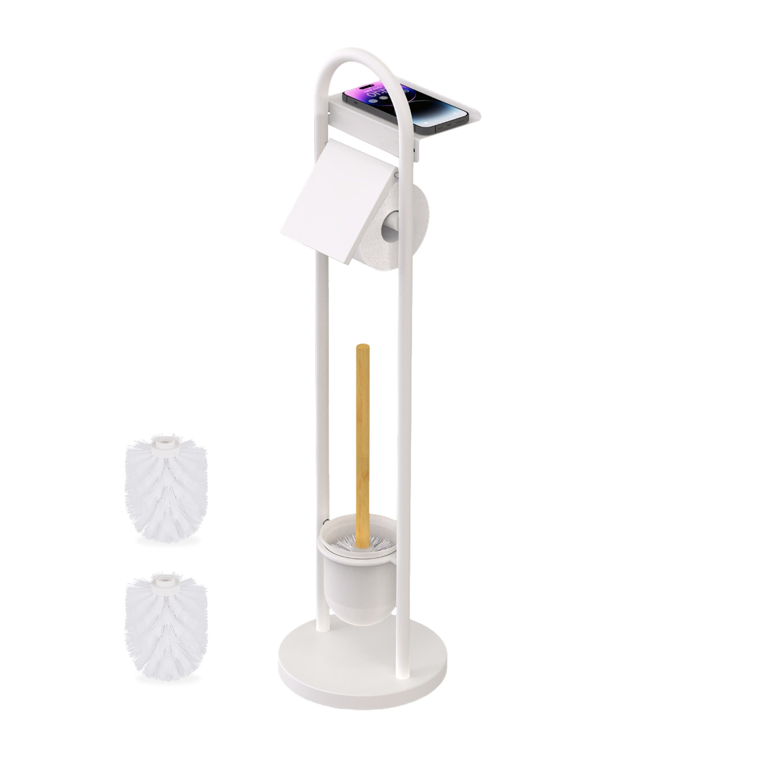 relaxdays WC-Garnitur mit Ablage, weiß günstig online kaufen