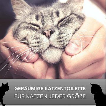 GarPet Katzentoilette 2x Katzenklo mit Deckel XXL große Katzen Toilette Haube Klo Doppelpack