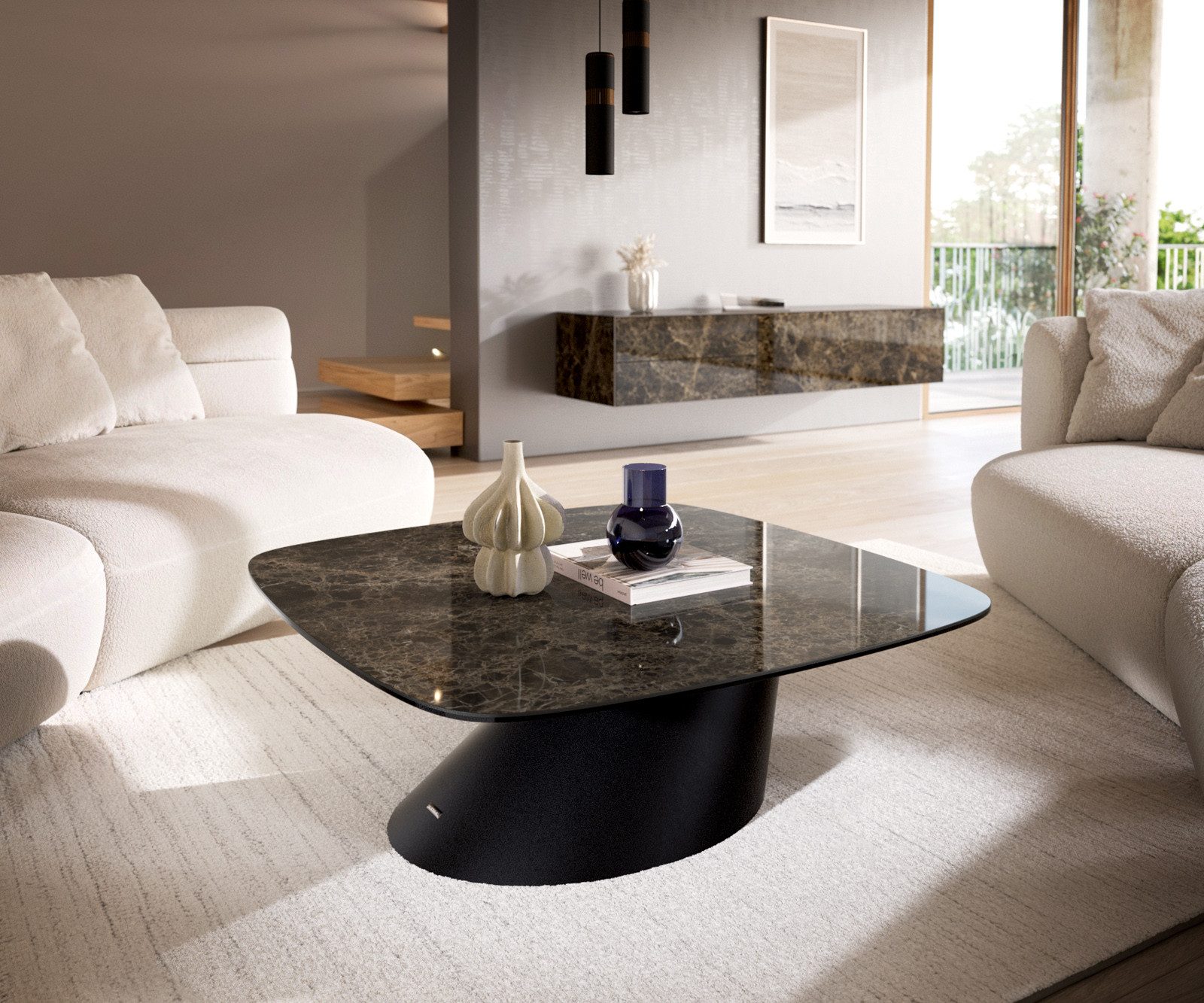 DELIFE Couchtisch Edge, Boot 90x90 cm günstig online kaufen