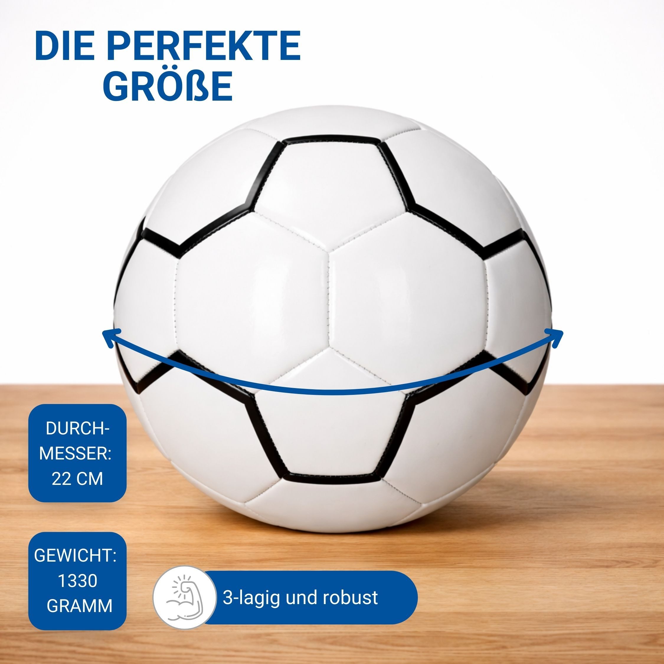 elasto Spielball Fußball "Derby" in weiß/grau