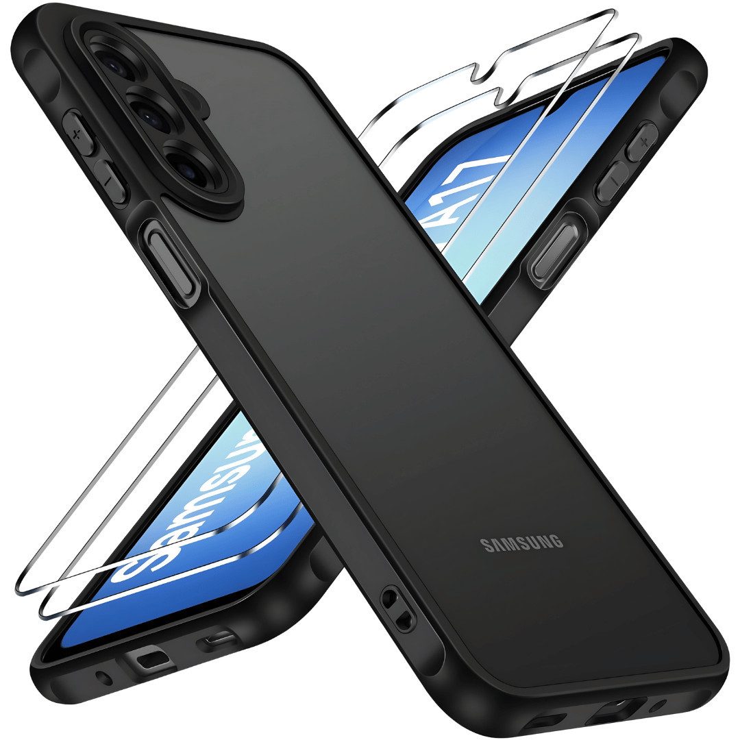 Smartphone-Hülle + 2X Schutzglas für Samsung Galaxy A17 5G Panzerfolie Display Case 9H