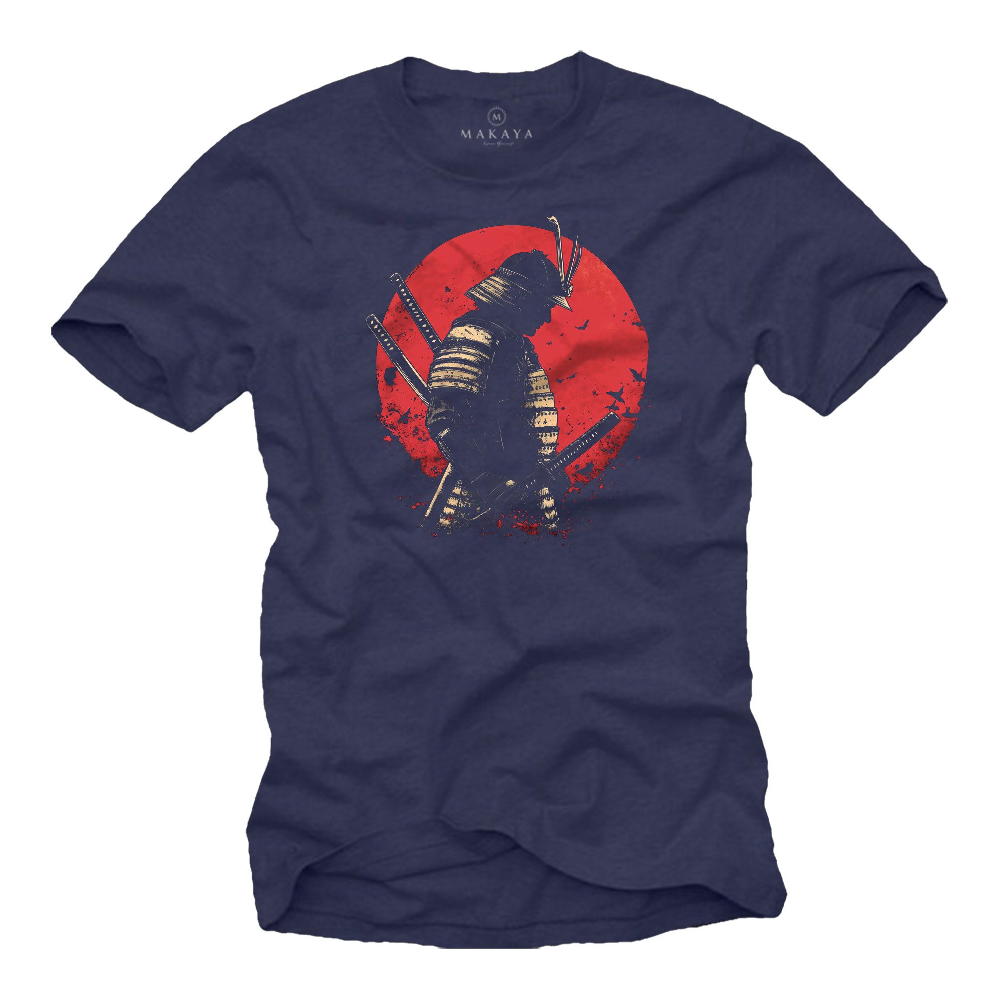 Print-Shirt Japan Style Samurai Design Anime Motiv Dragon Krieger