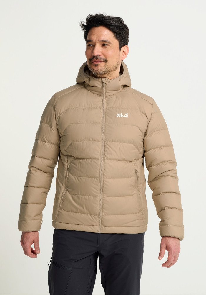 Jack Wolfskin Daunenjacke WILD PASS DOWN HOODY M RDS mit Kapuze, 3-in-1-kompatibel, warm gefüttert