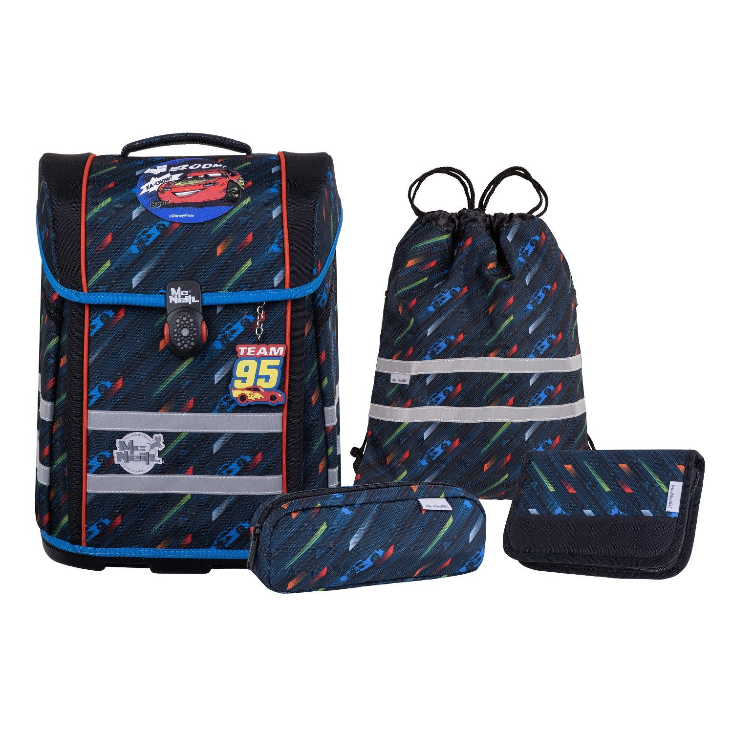 Schulranzen Schulranzen-Set PERFECTO, DISNEY CARS 5-teilig