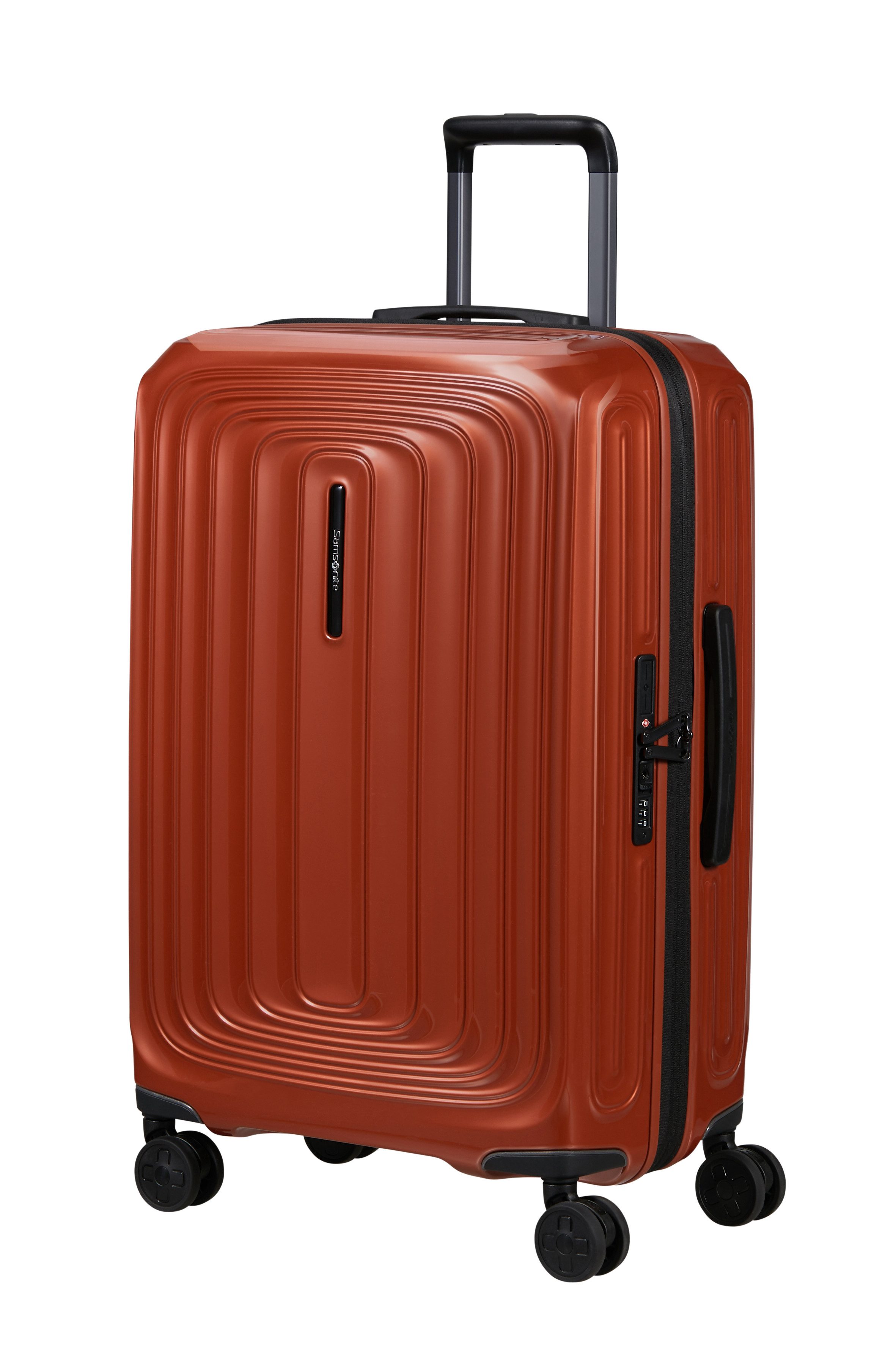 Samsonite Hartschalen-Trolley 2WANDER, 4 Rollen, aus robustem Polycarbonat, mit Adressetikett und Dehnfalte