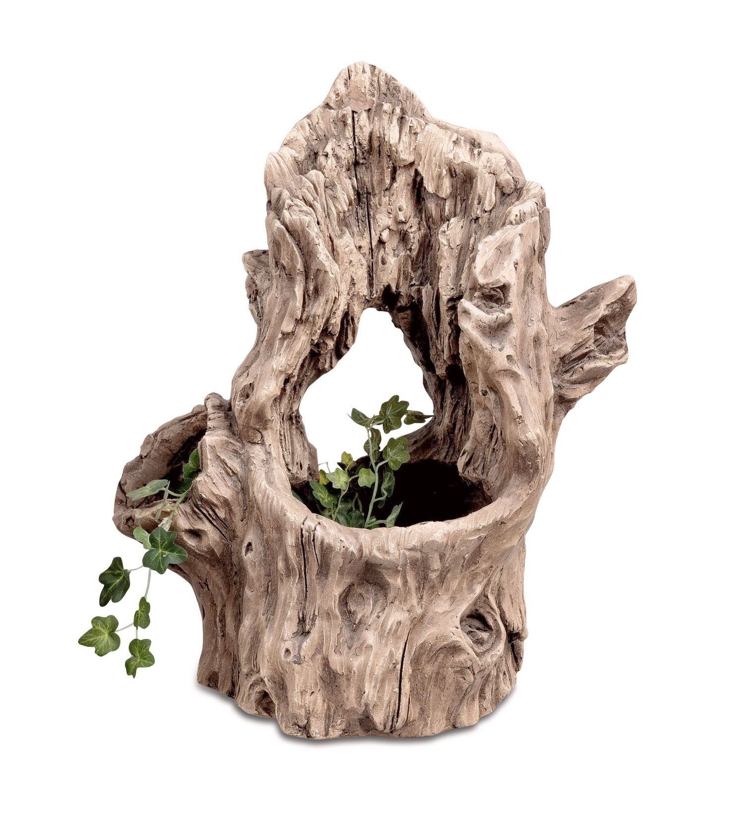 DanDiBo Blumentopf Pflanztopf Baumstamm aus Magnesia Blumentopf 40cm
