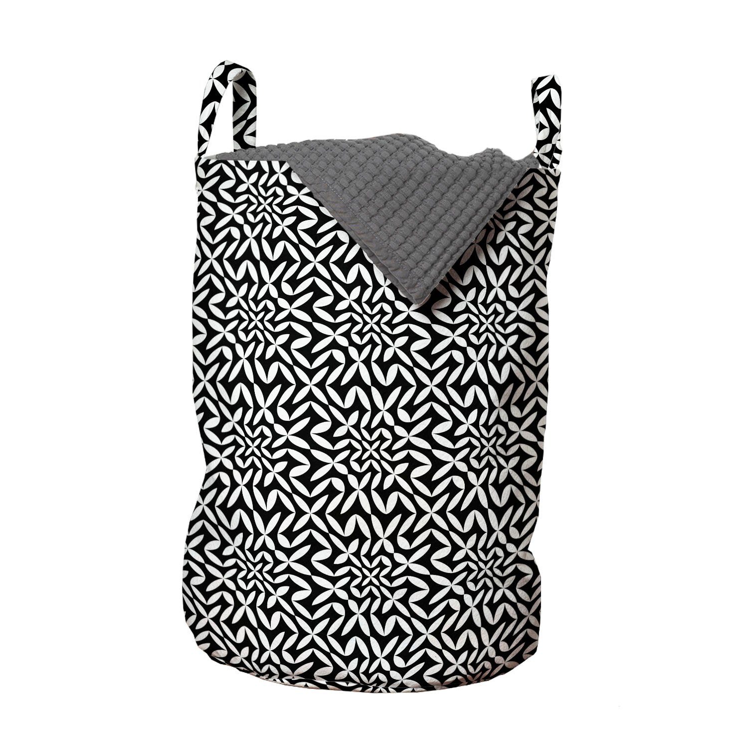 Abakuhaus Wäschesäckchen Wäschekorb mit Griffen Kordelzugverschluss für Waschsalons, Geometrisch Abstrakt Hipster-Muster