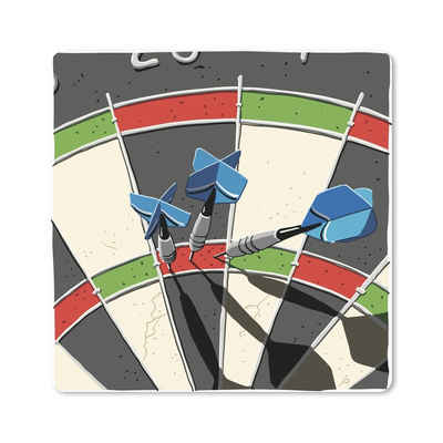 MuchoWow Gaming Mauspad Eine Illustration der höchsten Punktzahl im Dartsport (1-St), Gaming, Rutschfester Unterseite, Mausunterlage, 80x80 cm, XXL, Großes