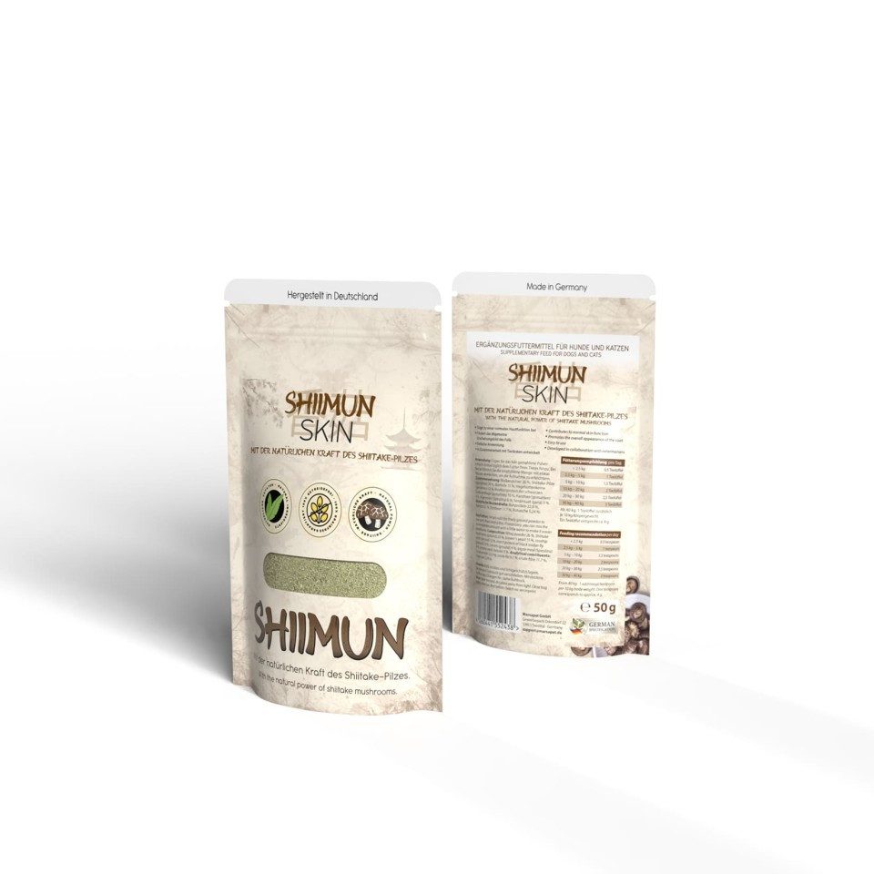 Bellfor Marsapet Shiimun Skin Pulver für Hunde und Katzen mit Shiitake - 50g, für: Katzen