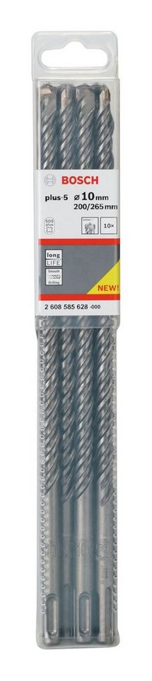 Thumbnail - BOSCH Universalbohrer, (10 Stück), SDS plus-5 Hammerbohrer, 10 x 200 x 165 mm - 10er-Pack