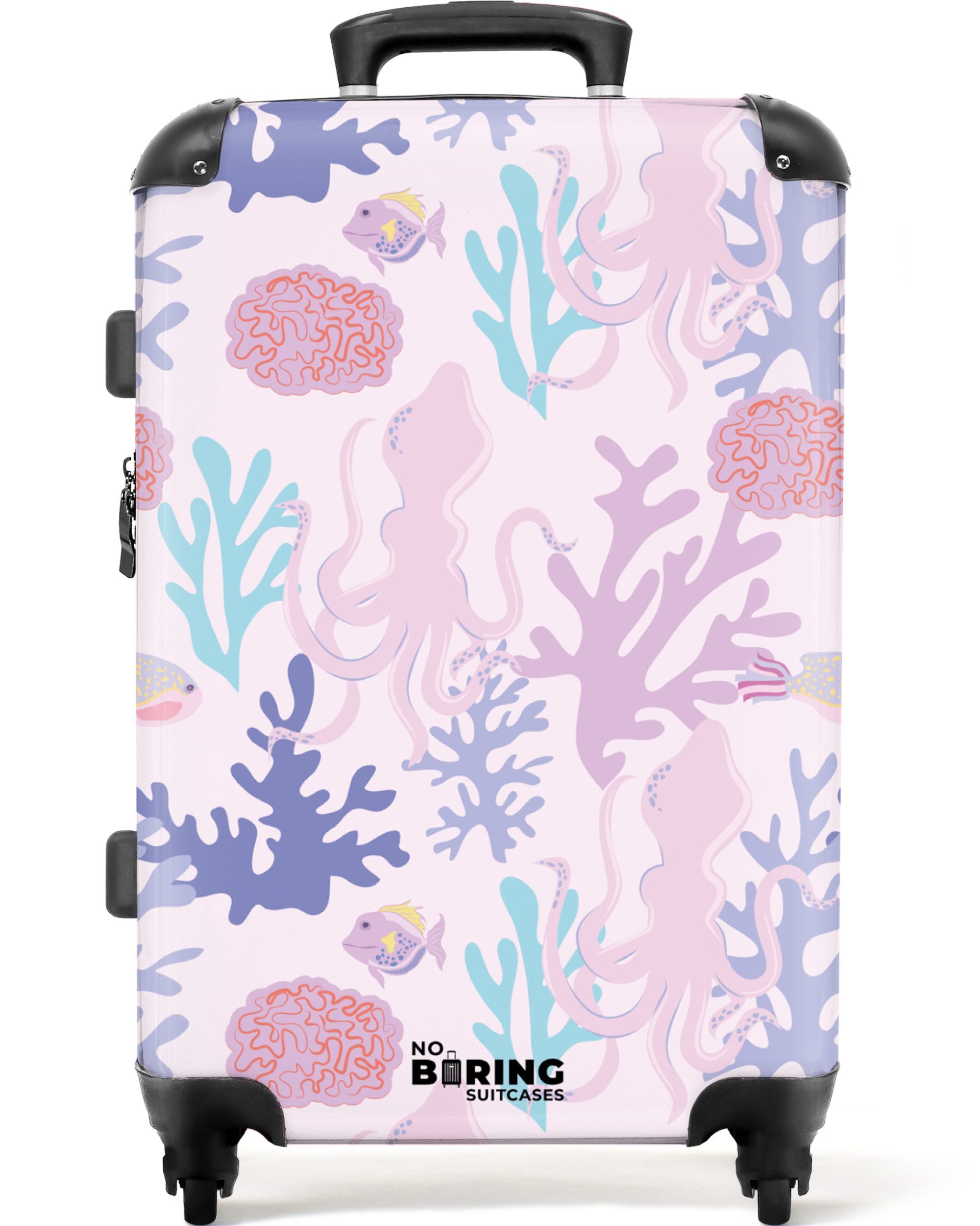 NoBoringSuitcases.com© Hartschalen-Trolley Rosa mit Unterwasseraufdruck 67 günstig online kaufen