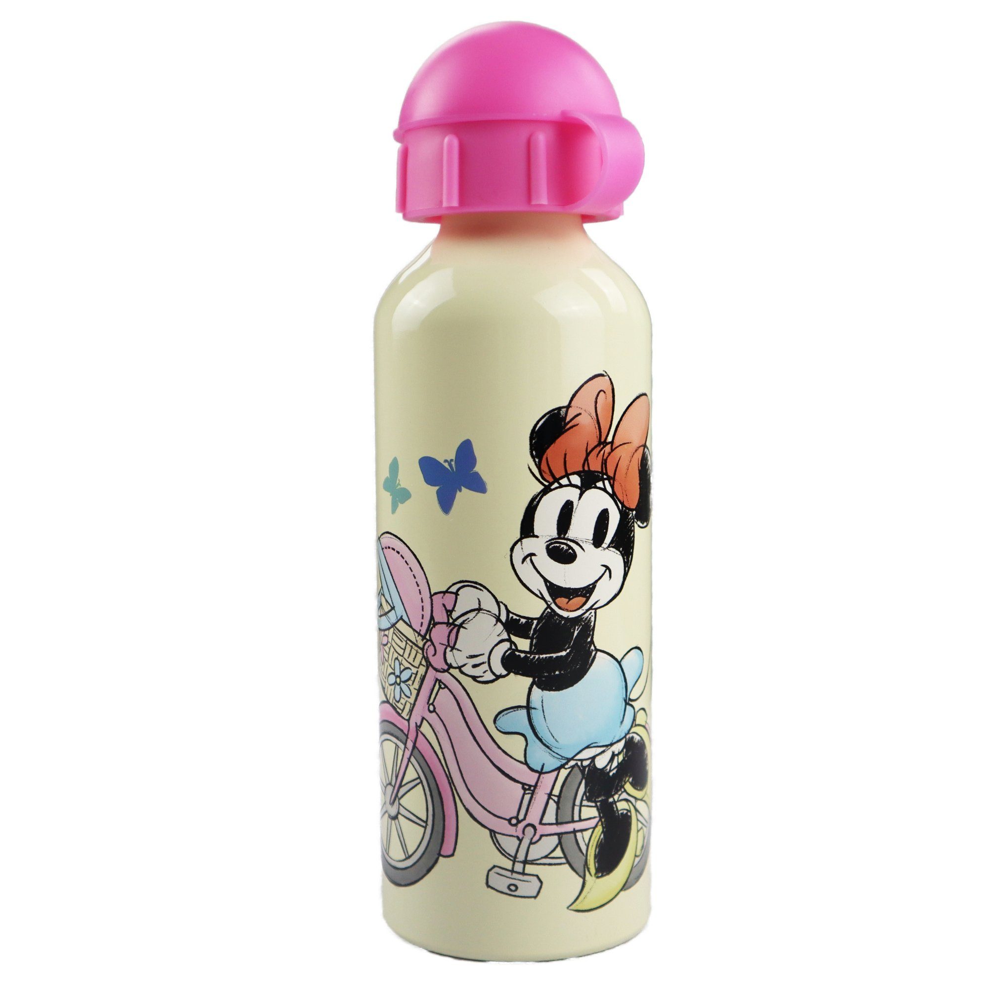 Alu Maus Wasserflasche 520 Einhorn ml Disney Minnie Trinkflasche Flasche, Disney