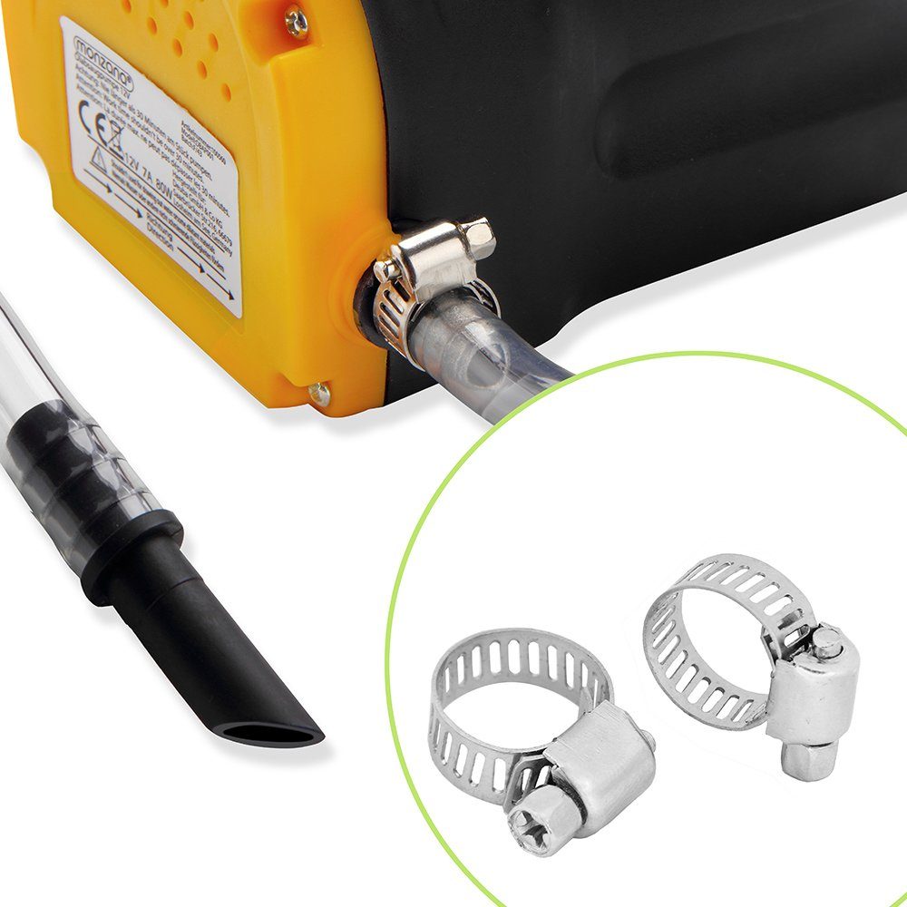 monzana Ölabsaugpumpe Deuba (8-tlg), elektrisch 12V 80 Watt 5l/min Ölpumpe Absaugpumpe Pumpe Dieselpumpe – Bild 4 von 5
