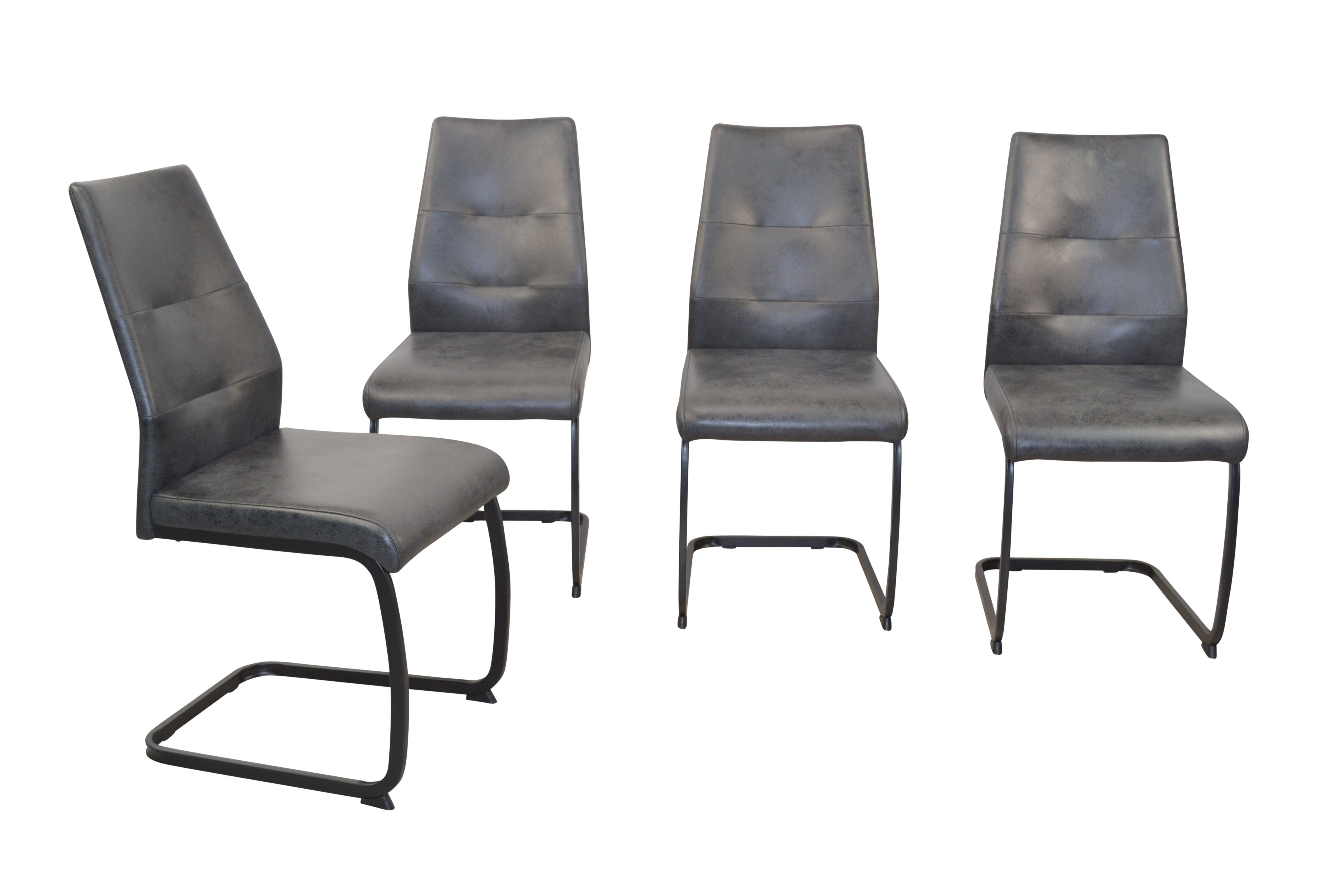 Set) moebel-direkt-online Stühle (Spar-Set, schwarz Essgruppe 5tlg. Cora,