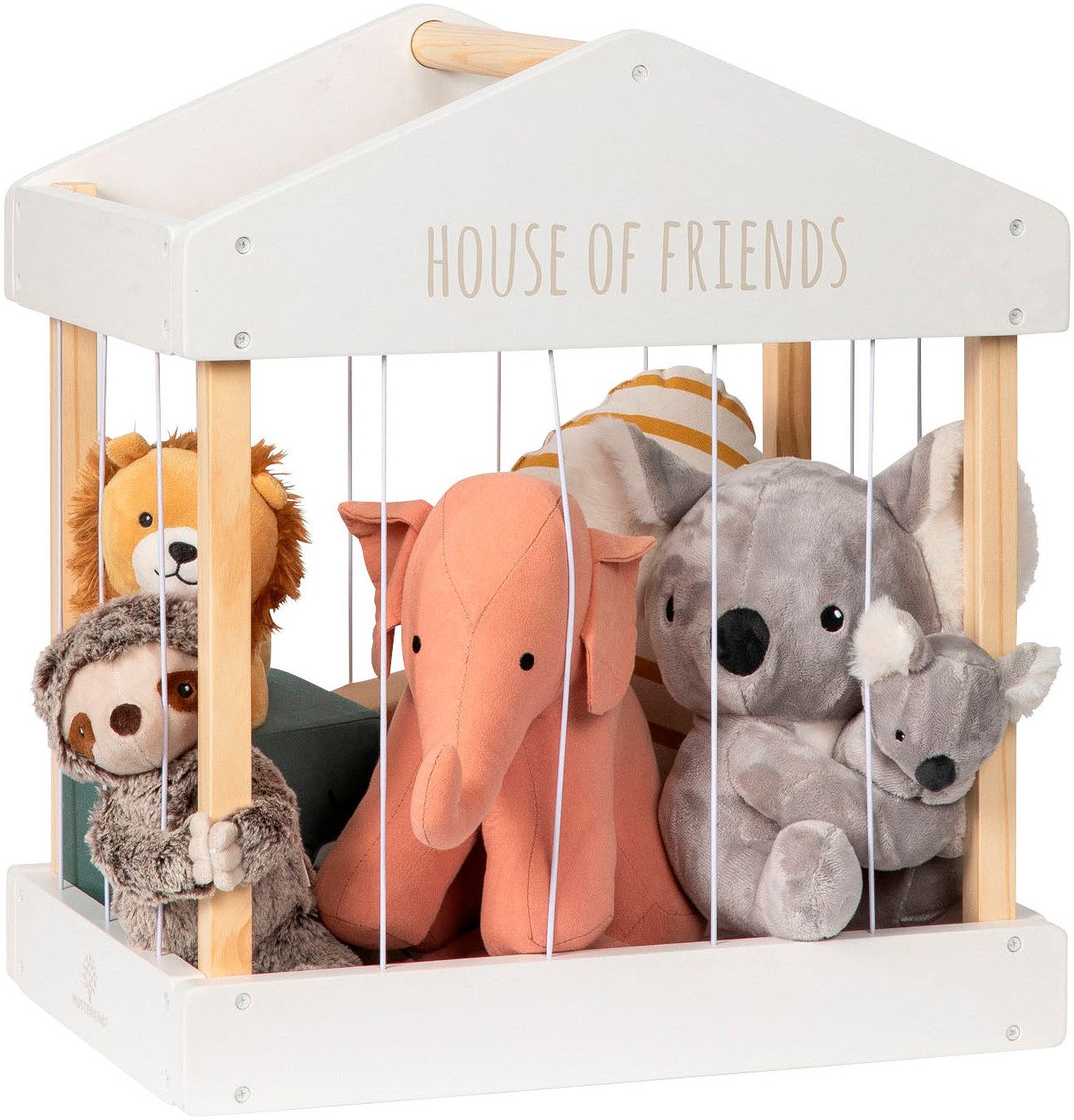MUSTERKIND® Aufbewahrungsbox Plüschtier-BoxHouse of Friends, weiß/natur, FS günstig online kaufen