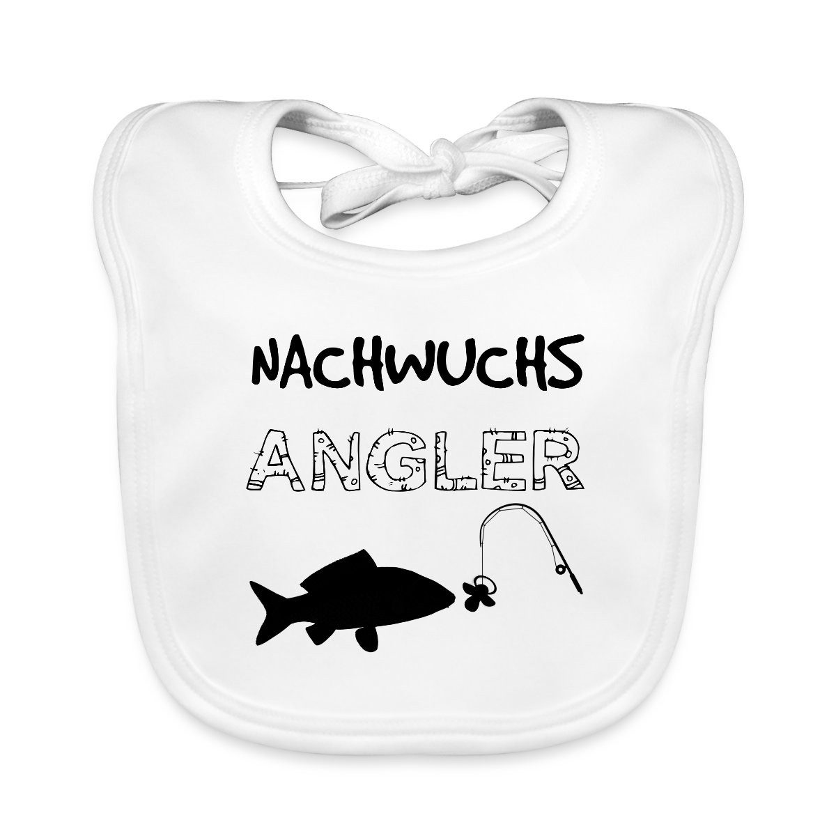 Spreadshirt Lätzchen Nachwuchs Angler Angel Geschenk Zur Geburt Angler Bio Baby Lätzchen Wa, (1-St)