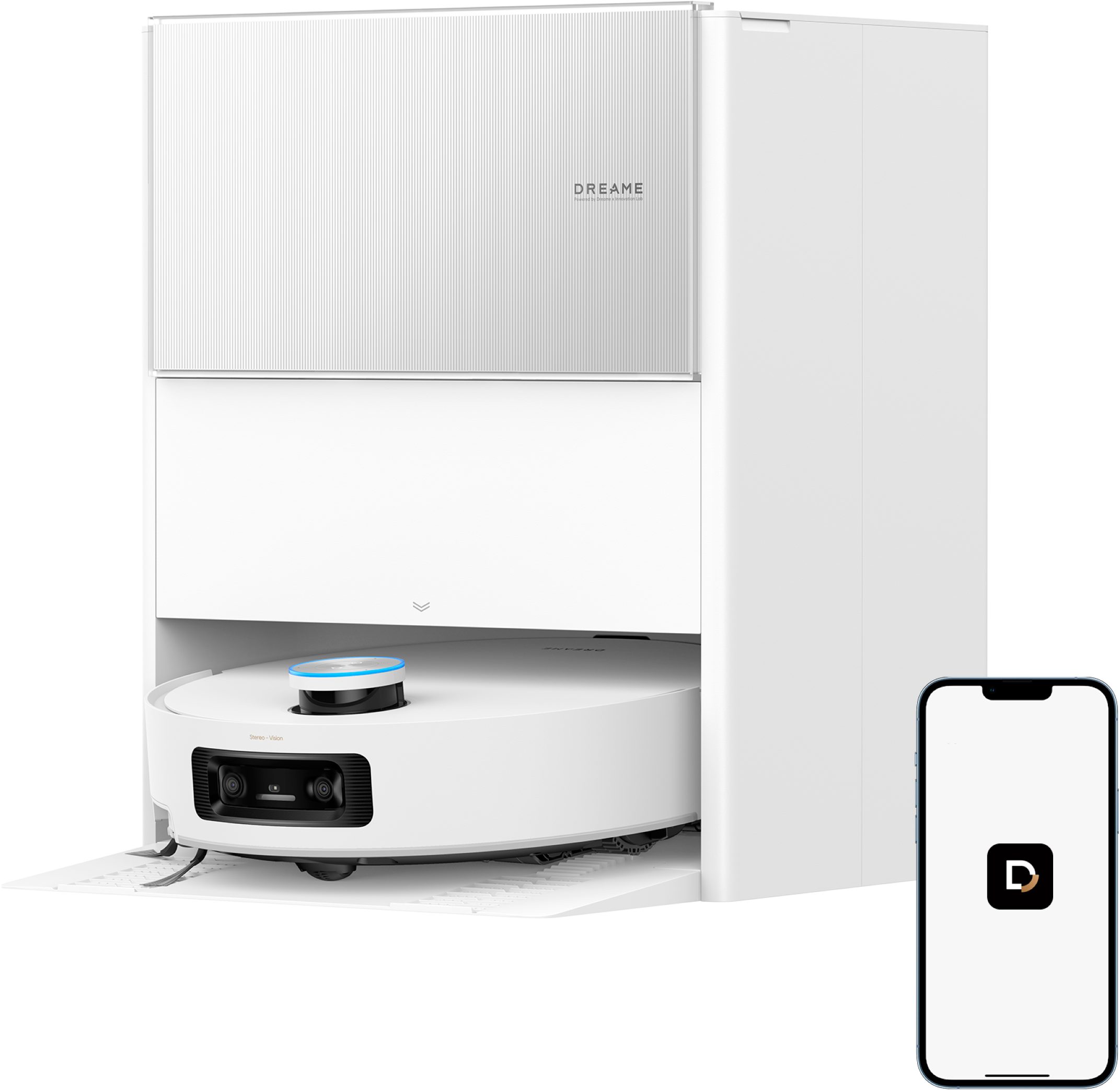 Dreame Saugroboter mit Wischfunktion Aqua10 Ultra Roller Complete, 600 W, mit Beutel, Warmwasser-Wischsystem, Rollenmopp, überwindet Hindernisse, 30.000 Pa