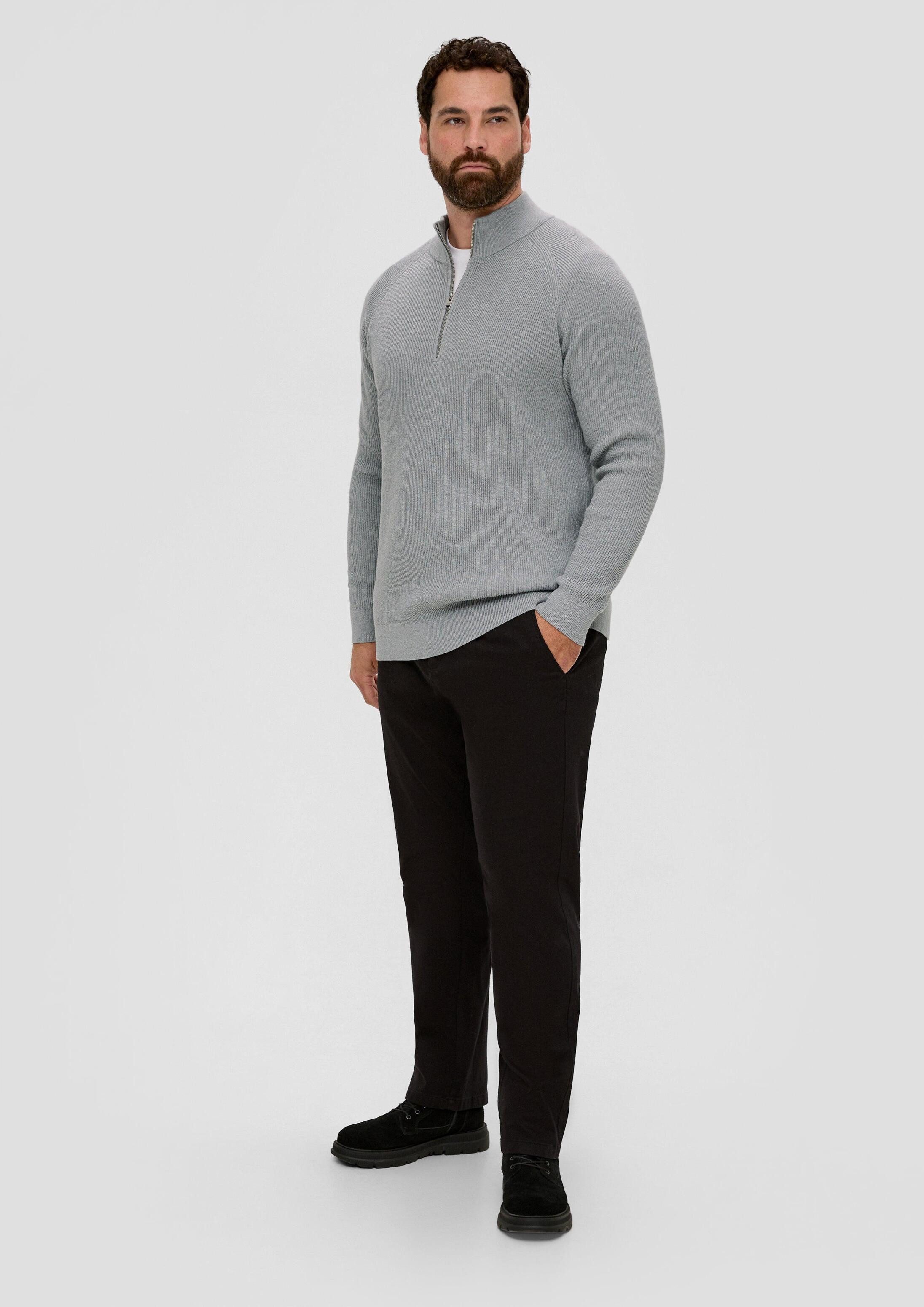 s.Oliver Longpullover Strickpullover Feinstrickpullover aus Baumwolle
