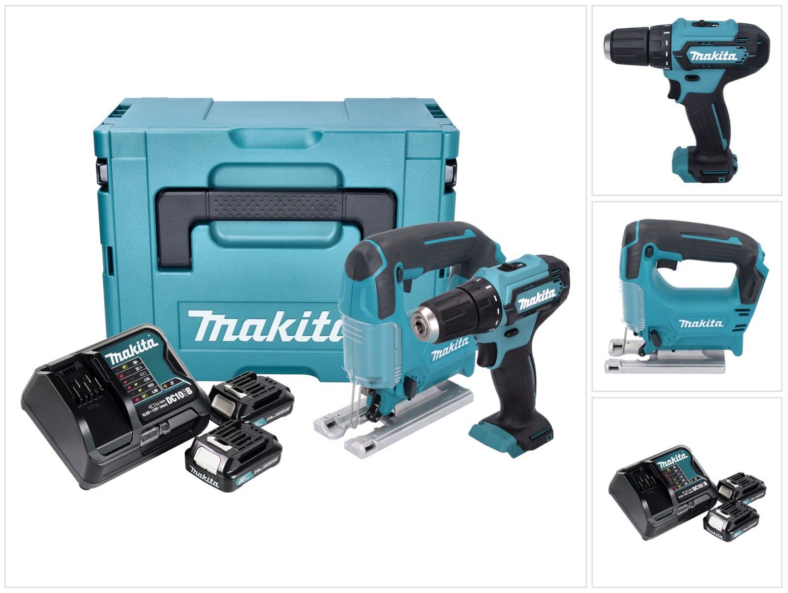 Makita Akku-Schrauber CLX 237 SAJ Akku Spezialset DF 333 D Akku Schlagbohrschrauber + JV 10