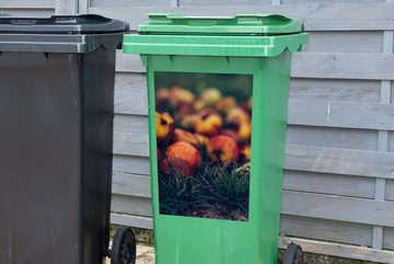 MuchoWow Wandsticker Landdekoration - Herbst - Apfel - Obst (1 St), Mülleimer-aufkleber, Mülltonne, Sticker, Container, Abfalbehälter
