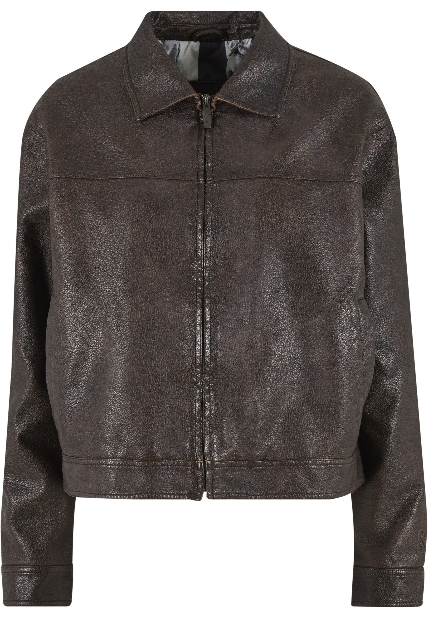 Karl Kani Langmantel Karl Kani OG Retro PU Leather Boxy Jacket