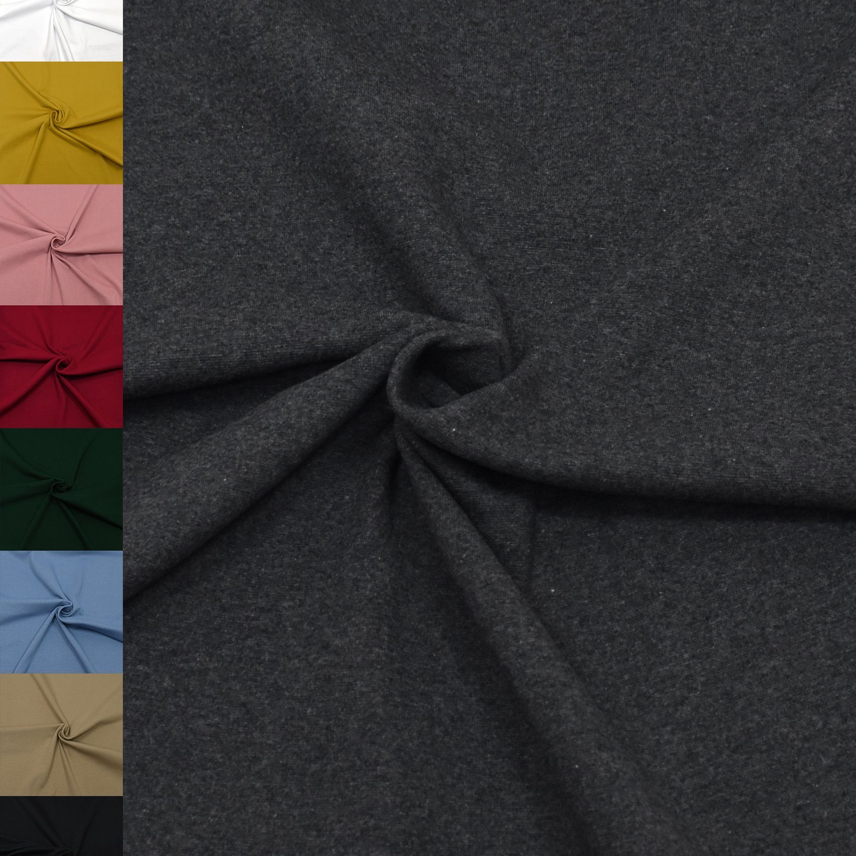 MAGAM-Stoffe Stoff "Noah", Bündchenstoff Feinstrick uni einfarbig ÖKO-TEX Meterware ab 50cm