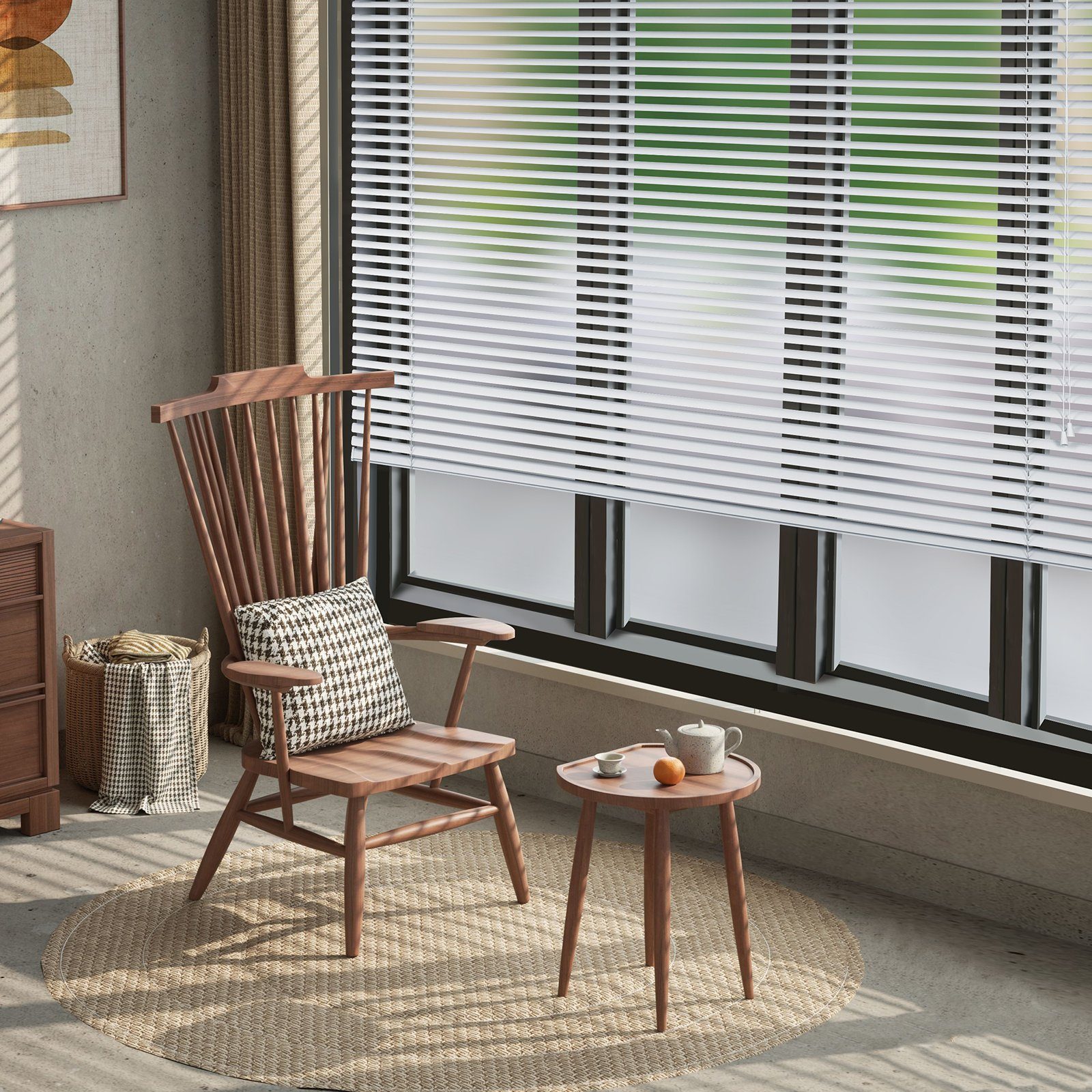 Sekey Jalousie Aluminium-Jalousie ohne Bohren, Klemmfix-Jalousie für fenster, freihängend, 25mm Alu-Lamellen, mit Bohren, inklusive Montagematerial