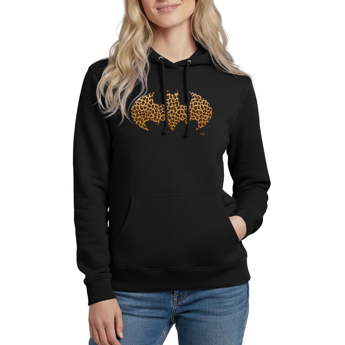 Spreadshirt Hoodie Batman Leoprint Logo Damen Hoodie (1-tlg)