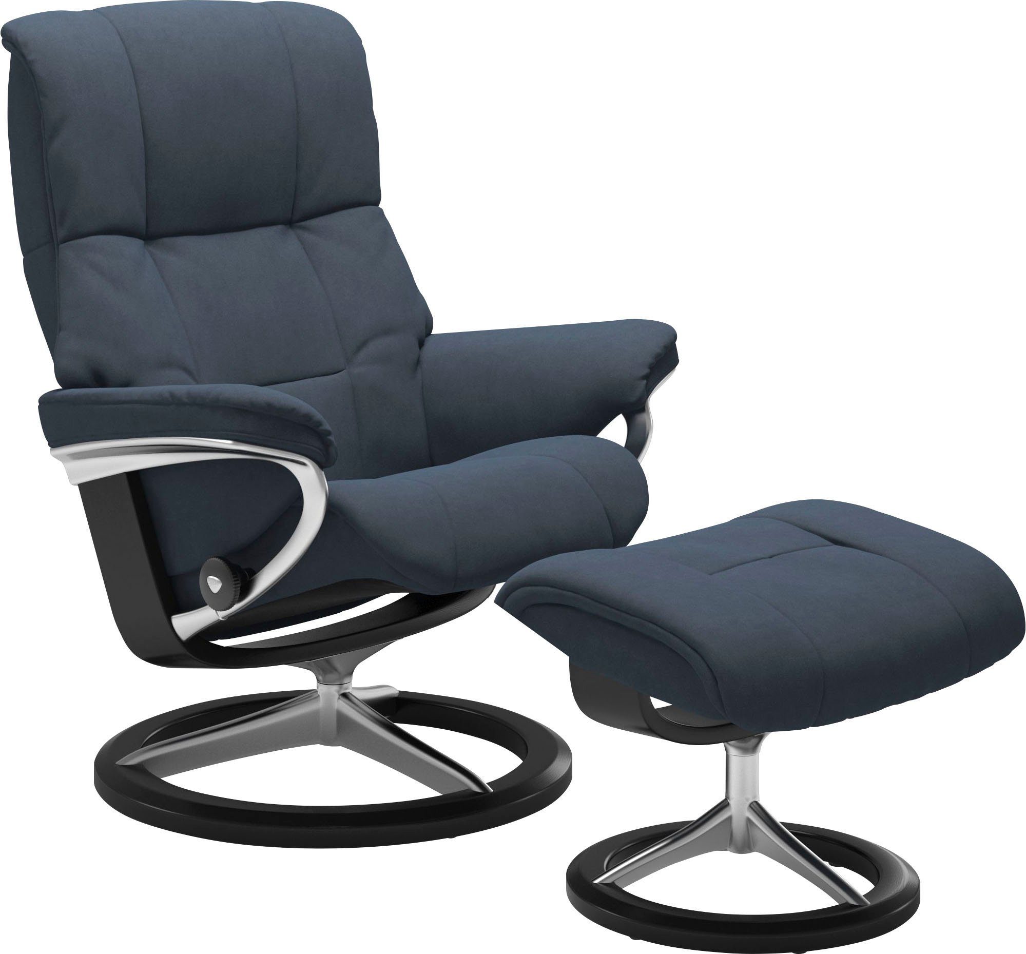 Stressless® Relaxsessel Mayfair (Set, Relaxsessel mit Hocker), mit Hocker, mit Signature Base, Größe S, M & L, Gestell Schwarz