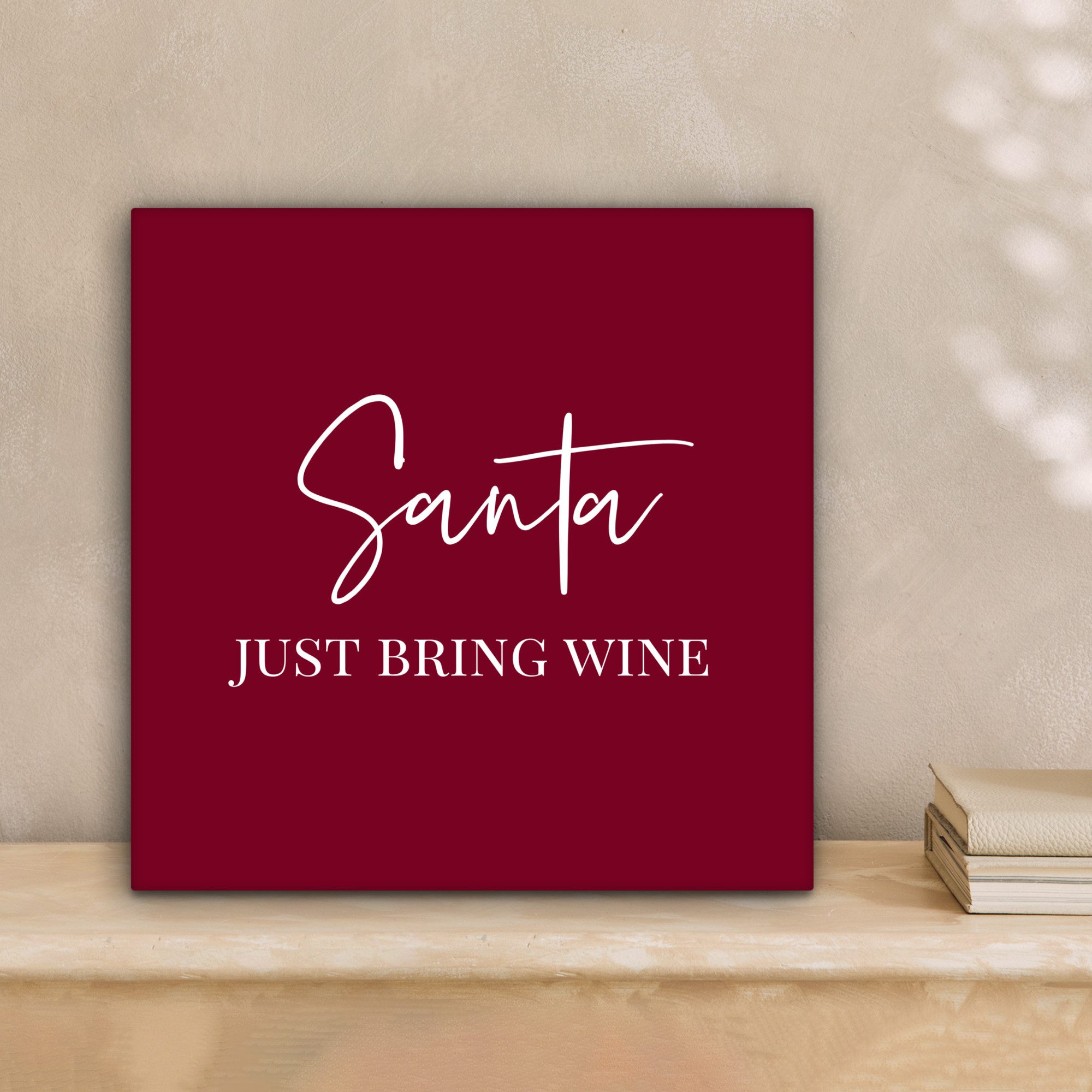 OneMillionCanvasses® Leinwandbild Weihnachtsmann - Wein - günstig online kaufen