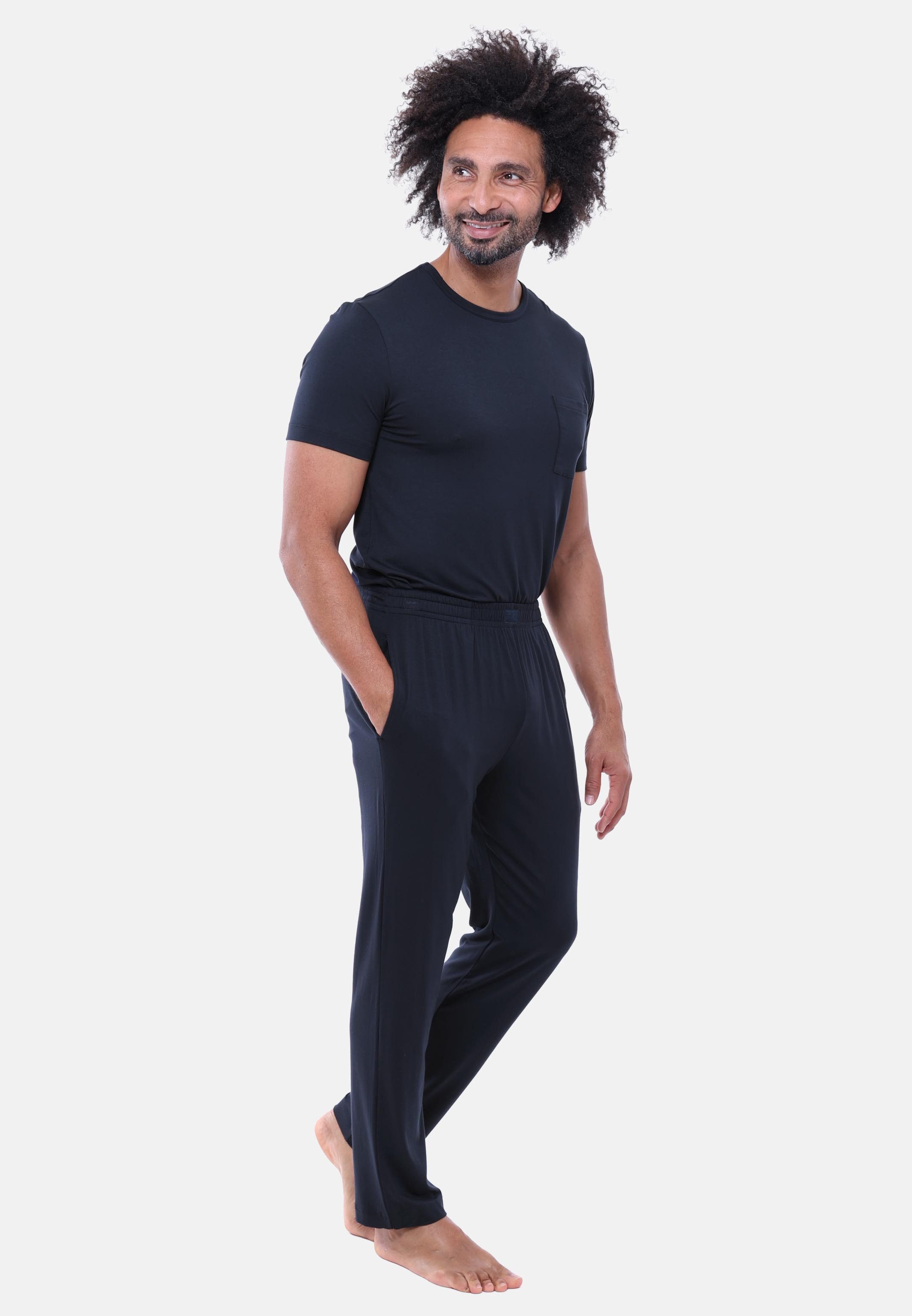 Mey Pyjama Jefferson (Set, 2 tlg) Schlafanzug - Blickdicht - Set aus T-Shirt und langer Hose