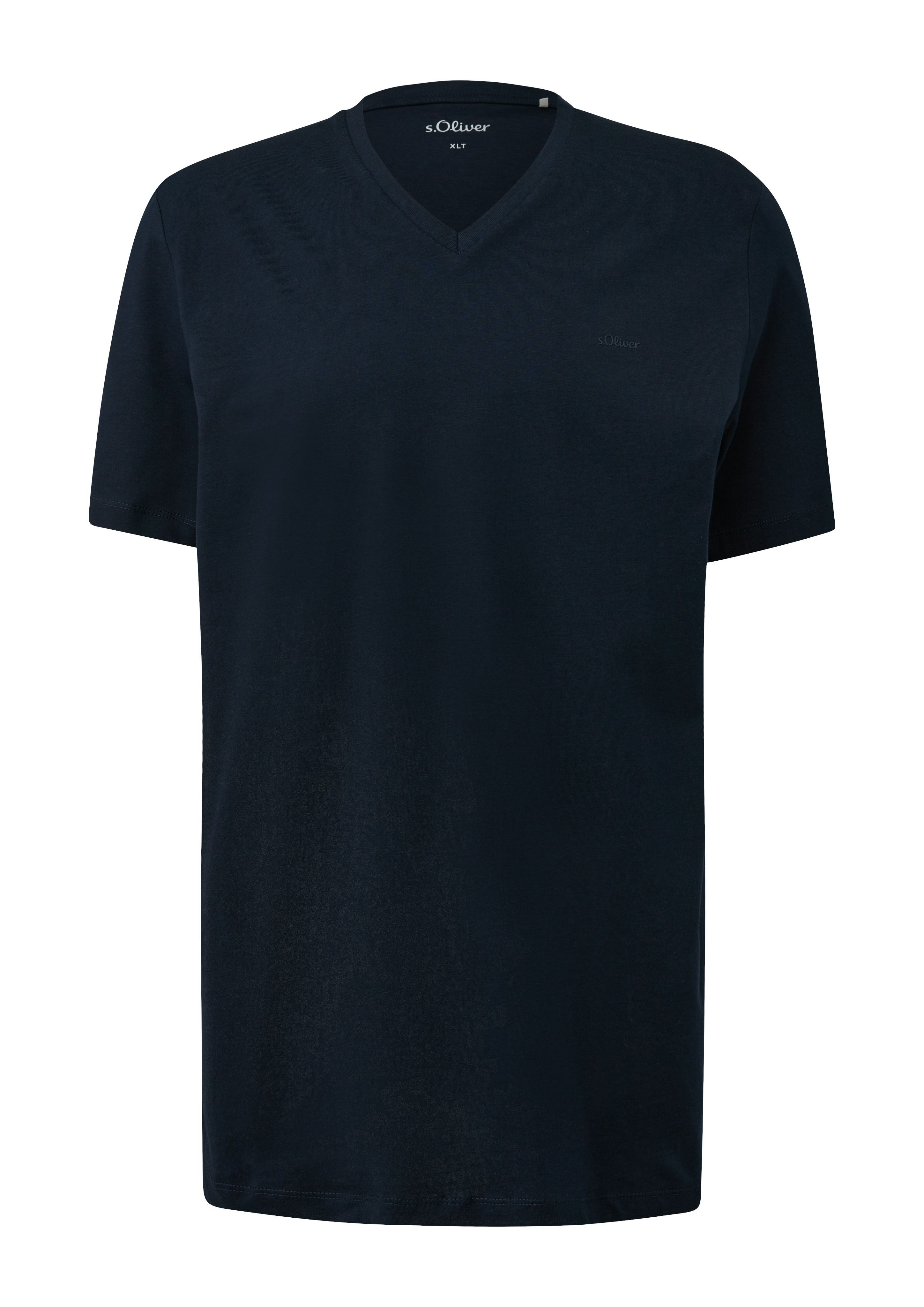 s.Oliver Kurzarmshirt T-Shirt mit Label-Print Logo günstig online kaufen