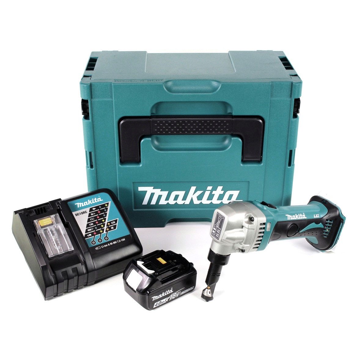 Makita Akku-Knabber DJN 161 RM1J 18V Akku Knabber Schere + 1x Akku 4,0Ah