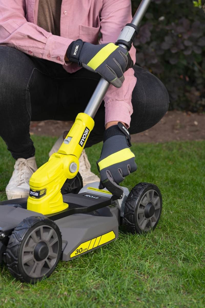 RYOBI Akkurasenmäher RYOBI 18V ONE+ Akku-City-Rasenmäher 30cm Schnittbreite, Akku Ladegerät