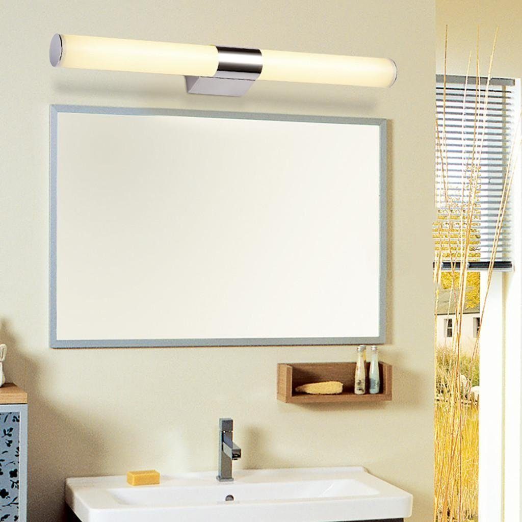 iscooter Spiegelleuchte LED Badezimmer Spiegel Badezimmer 55CM Wandleuchte, integriert, Kalteweiß, LED Spiegel Lampe, Scheinwerfer IP44 fest Frontleuchte Warmweiß, Beleuchtung Wasserdicht