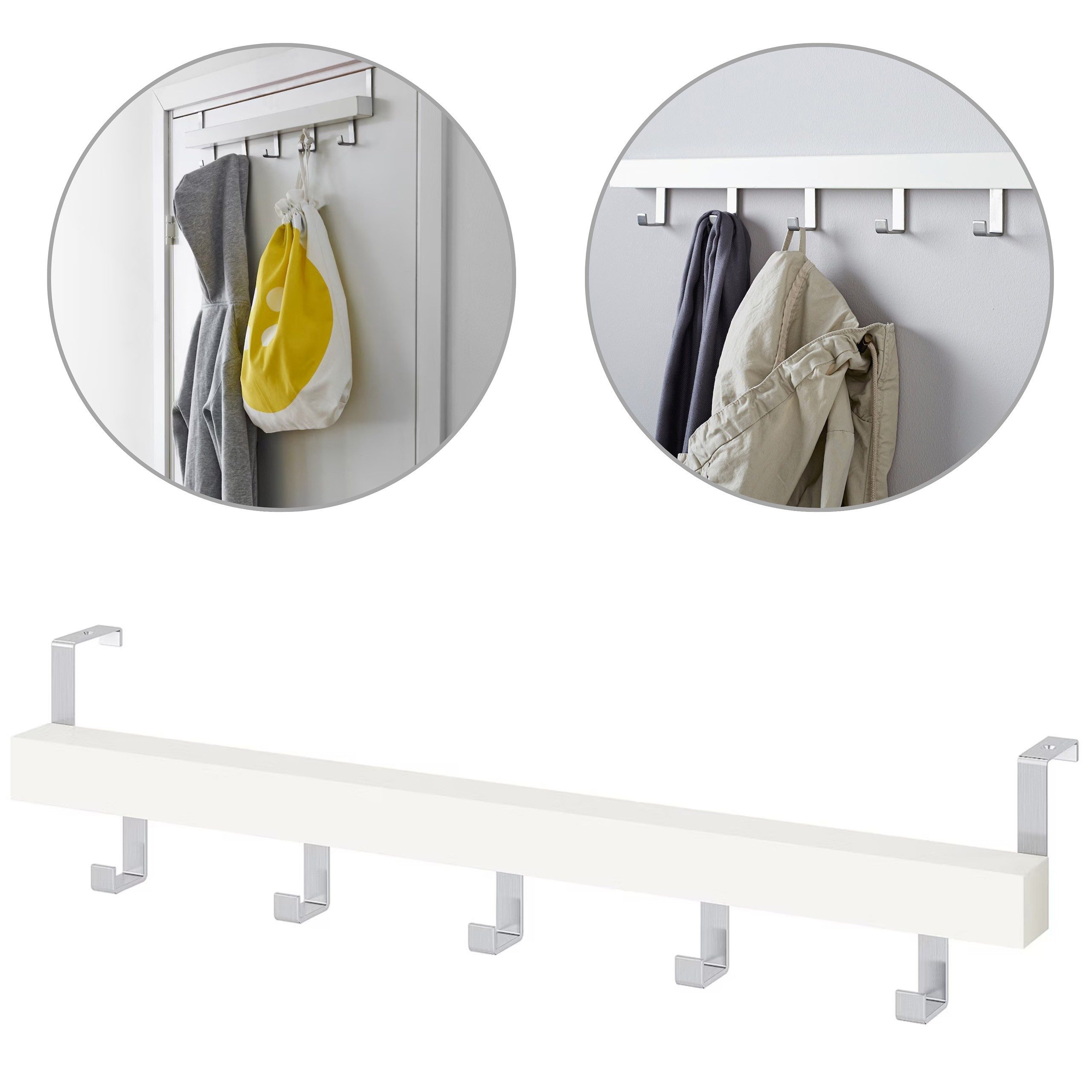 Sarcia.eu Garderobenständer TJUSIG Aufhänger/Kleiderhaken für Tür/Wand 60 c günstig online kaufen