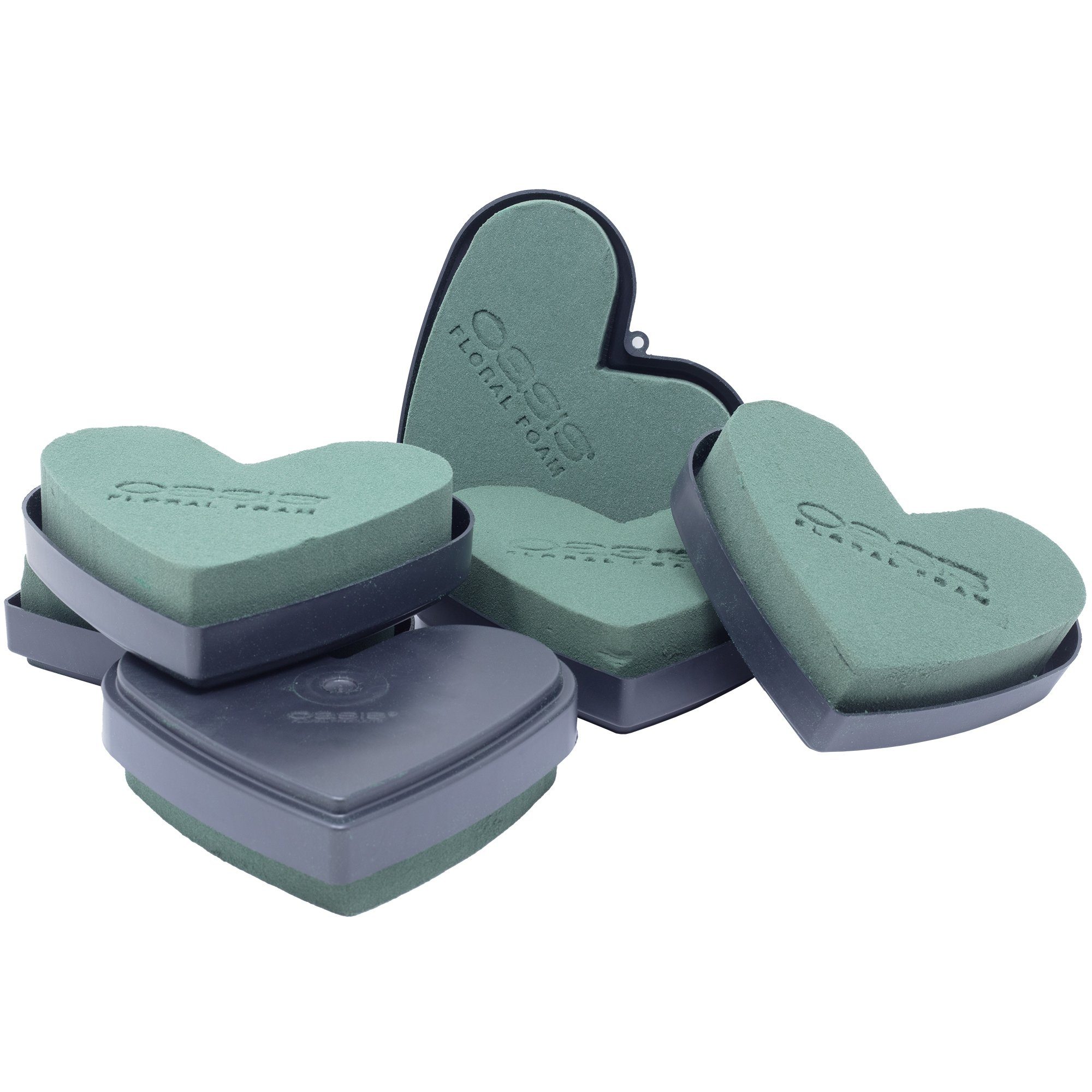 Oasis Schaumgummi OASIS® IDEAL Herzen - 12 x 14 x 3,5cm - 6 St.