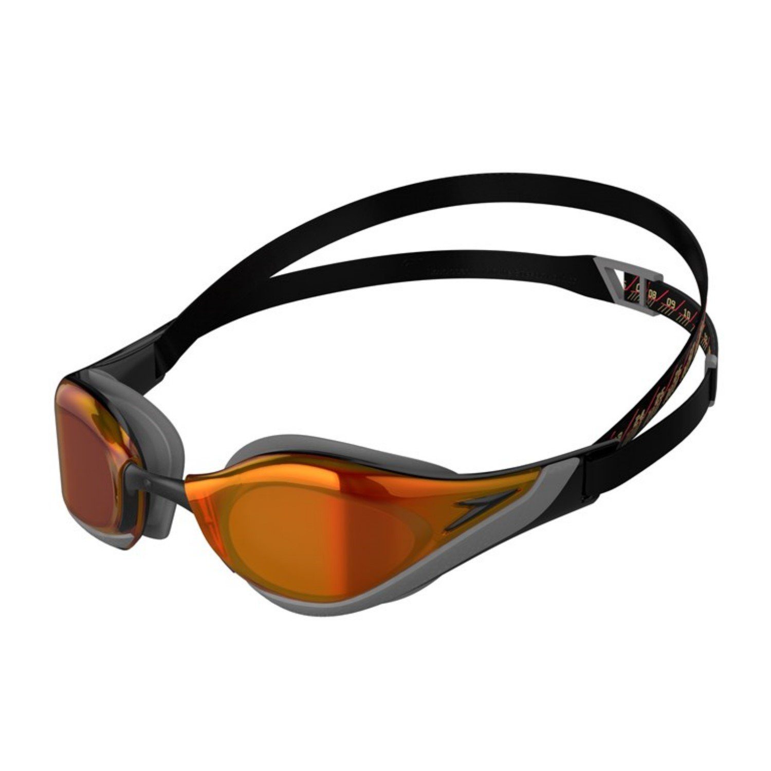 Speedo Sportbrille Schwimmbrille Fastskin Pure Focus Mirror für Erwachsene verspiegelt Black