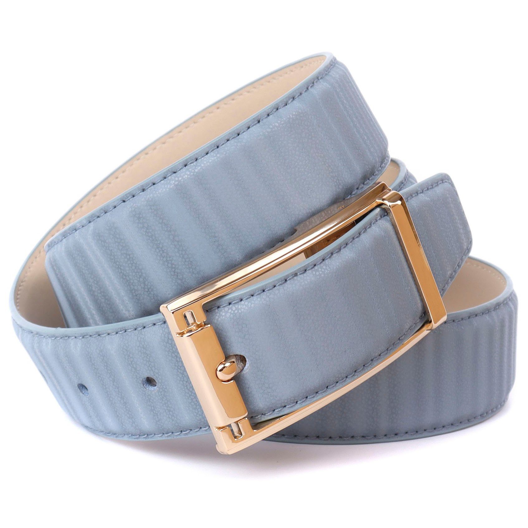Anthoni Crown Damen Ledergürtel – 2 Cm Breit, Verstellbar, Mit Eleganter Dornschließe
