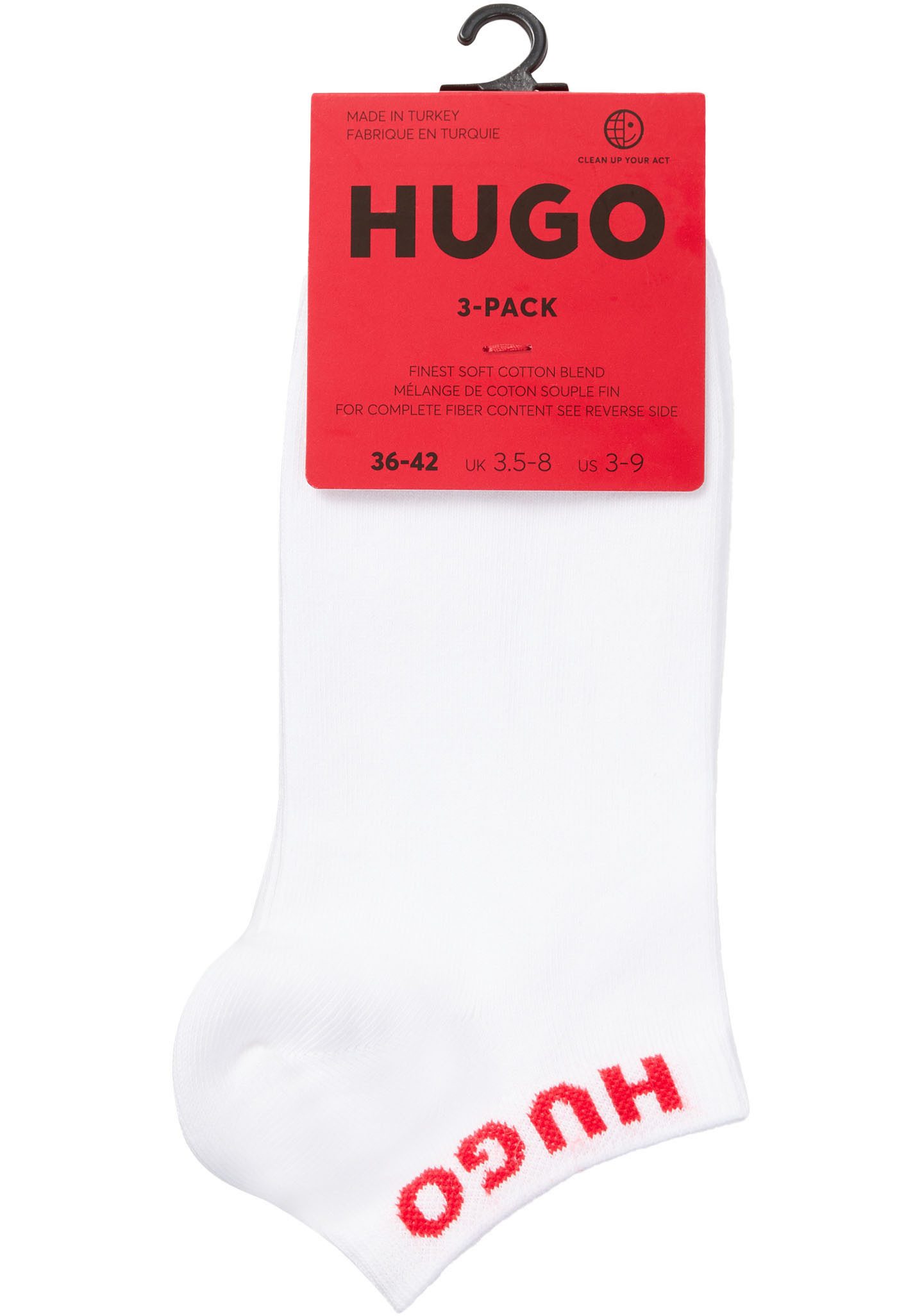 HUGO Socken 3P AS UNI CC W (Packung, 3-Paar, 3er) mit kontrastfarbenen Logo günstig online kaufen