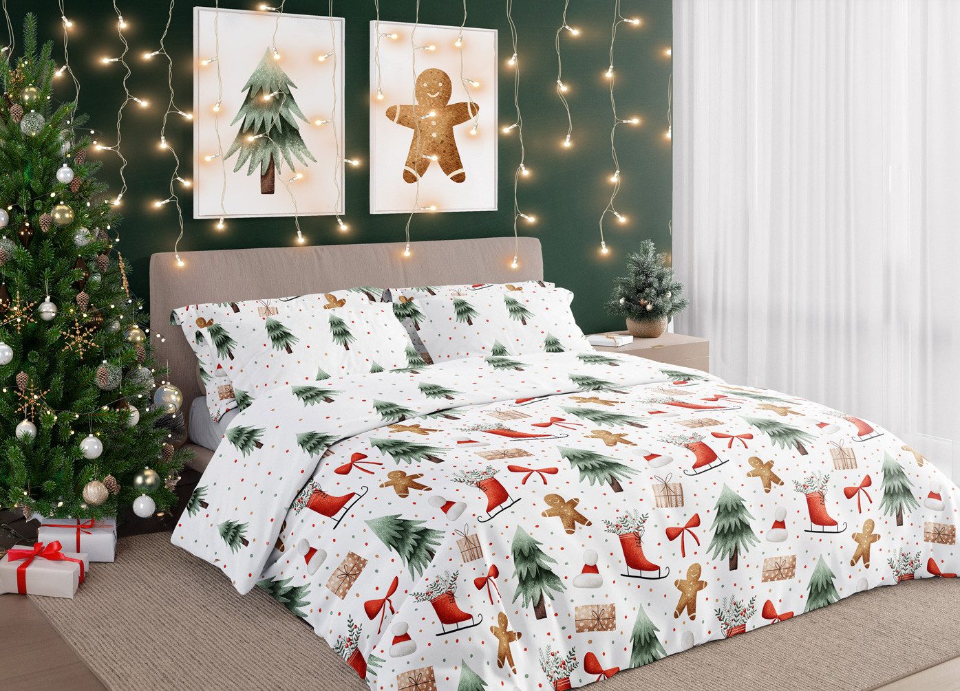 texpot Bettwäsche Weihnachten Winter Wendebettwäsche Garnitur, Baumwolle, 2 günstig online kaufen