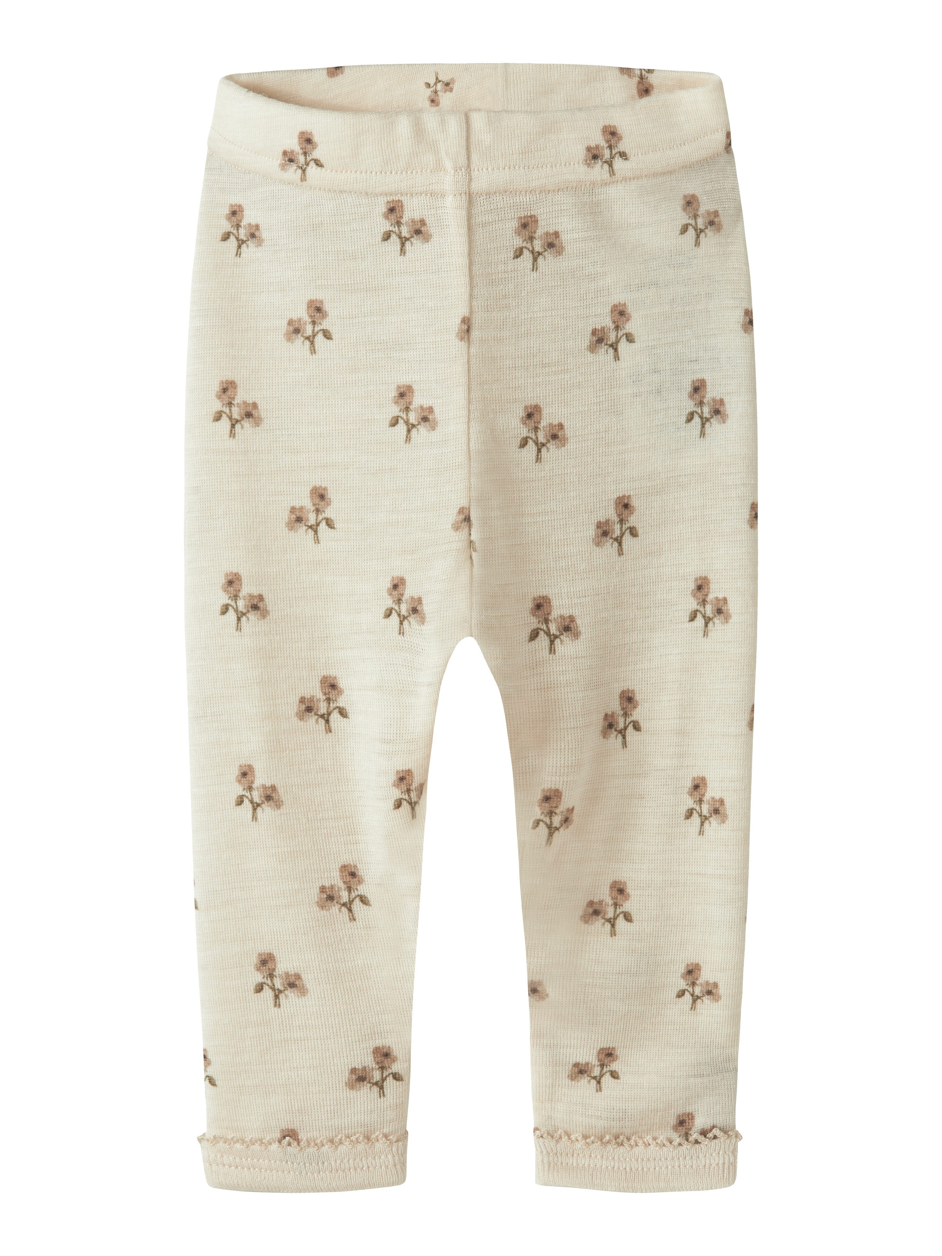 Lil' Atelier Leggings NBFNALU WO SLIM LEGGING LIL NOOS mit hohem Wollanteil, wärmend und weich