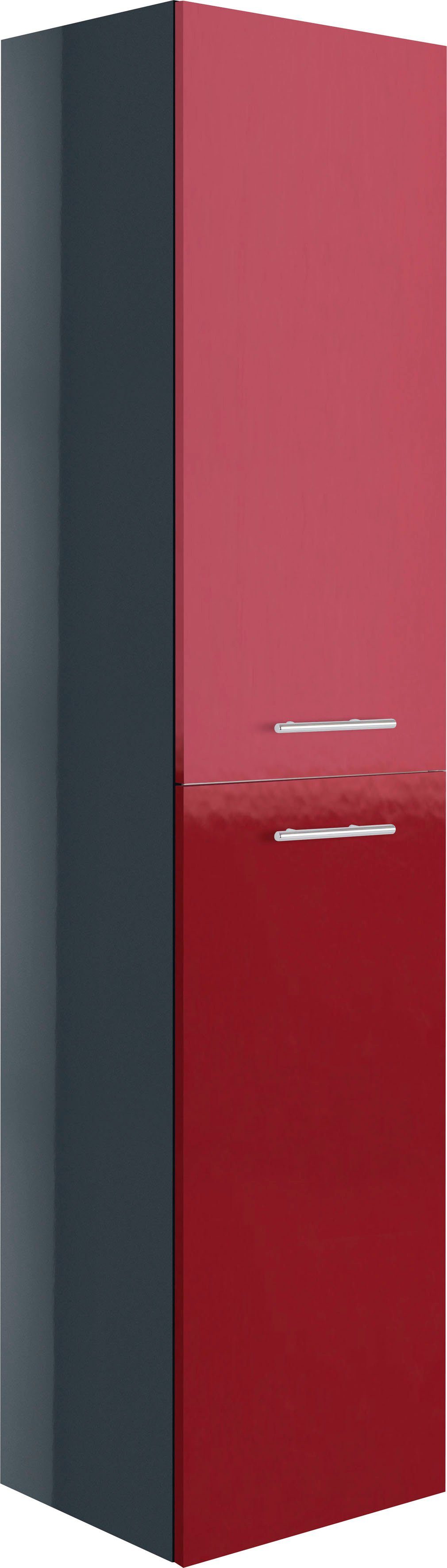 MARLIN Hochschrank 3040, Breite 40 cm rot | anthrazit