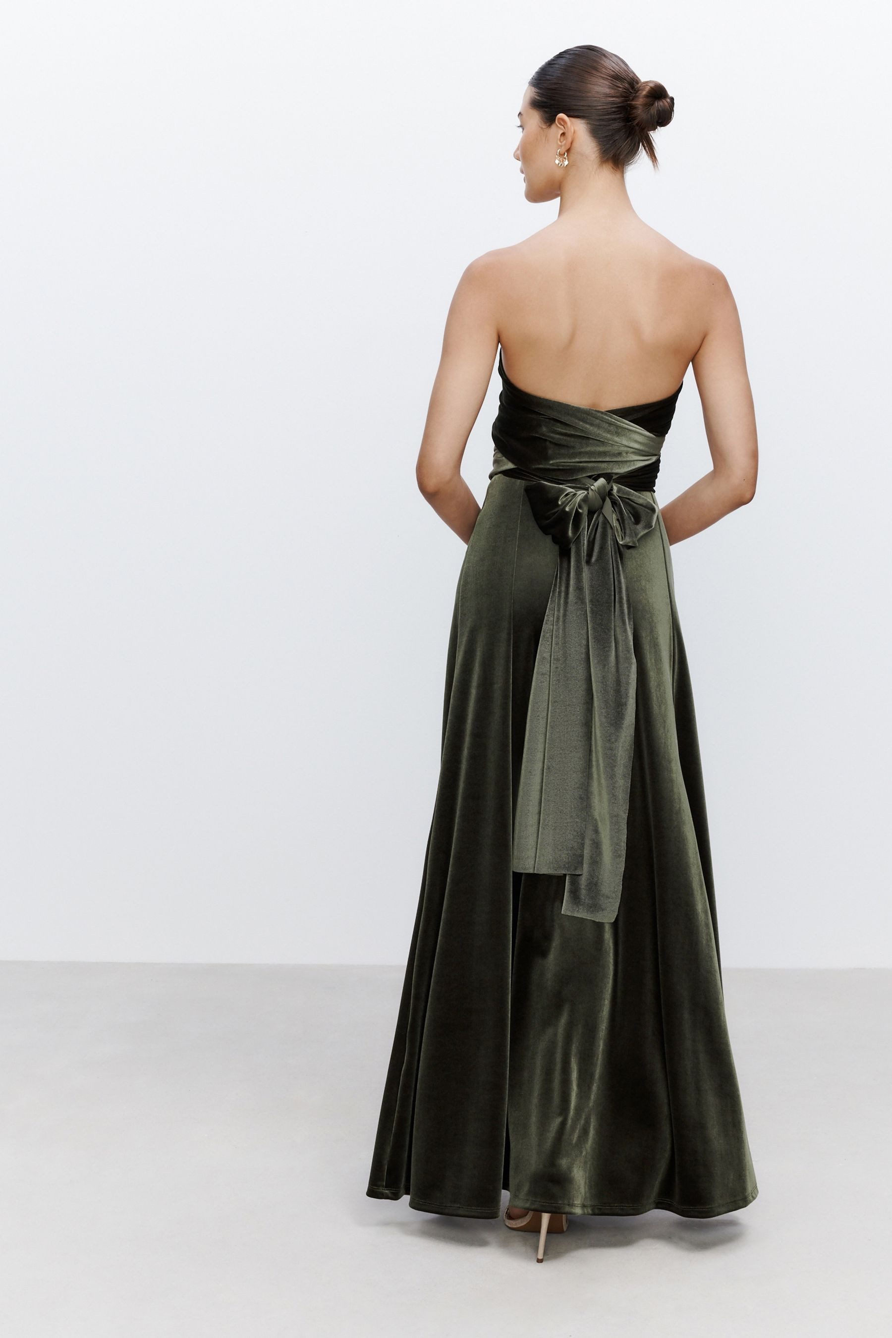 Next Samtkleid Multifunktionales Samt-Maxikleid, Brautjungfern (1-tlg) günstig online kaufen