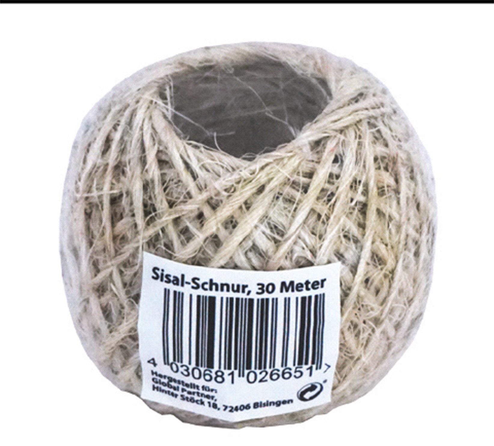 Sisal-Schnur, 30mtr. Pflanzschnur (Rolle, 1-tlg., Sisal-Schnur), Sisal Schnur Sisalseil Sisal Seil 30m Sisalschnur 30m Sisalband N